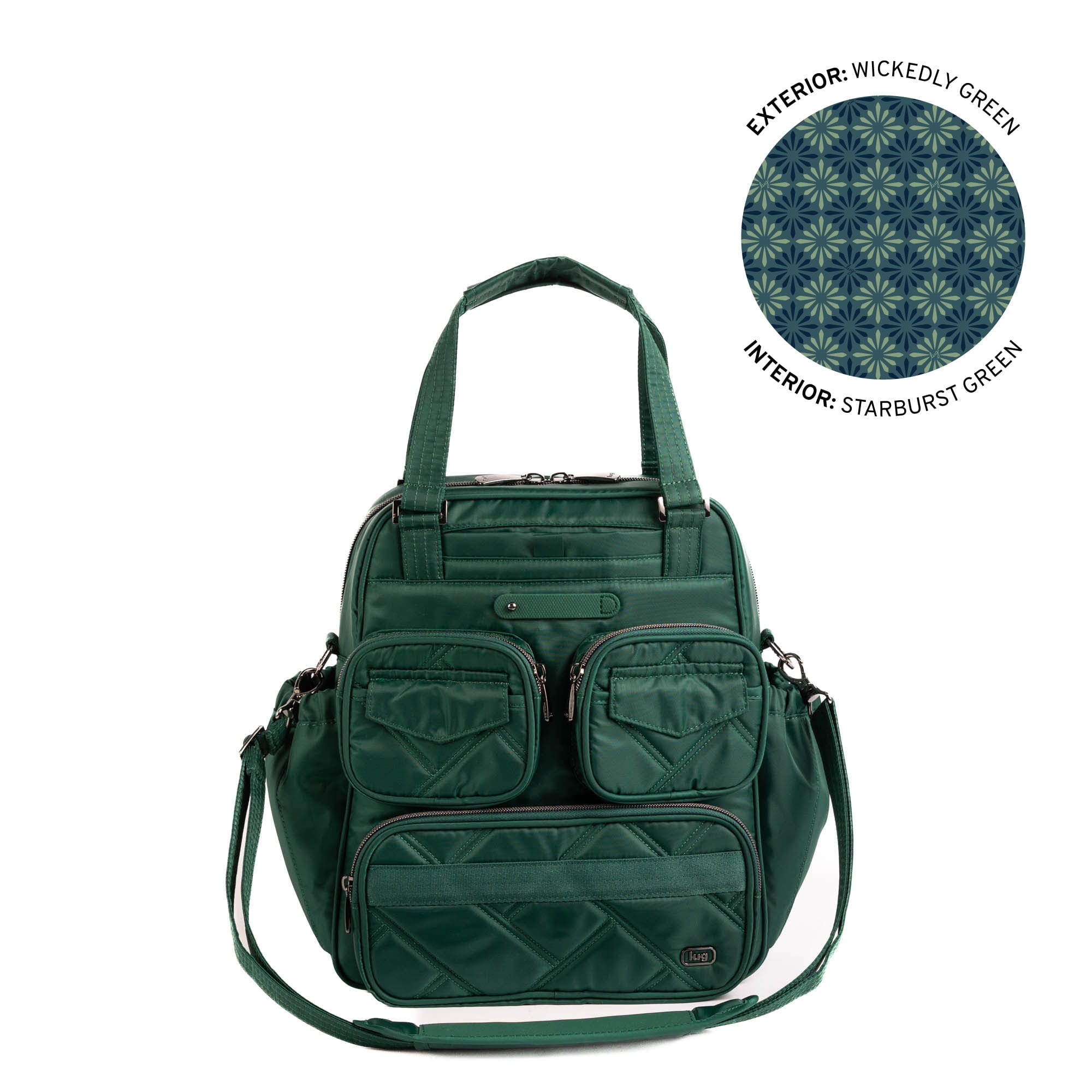 Legacy Collection Mini Puddle Jumper Convertible Tote Bag - WICKEDLY GREEN - 25402_Legacy_MiniPuddleJumper_WickedlyGreen_Angle_01