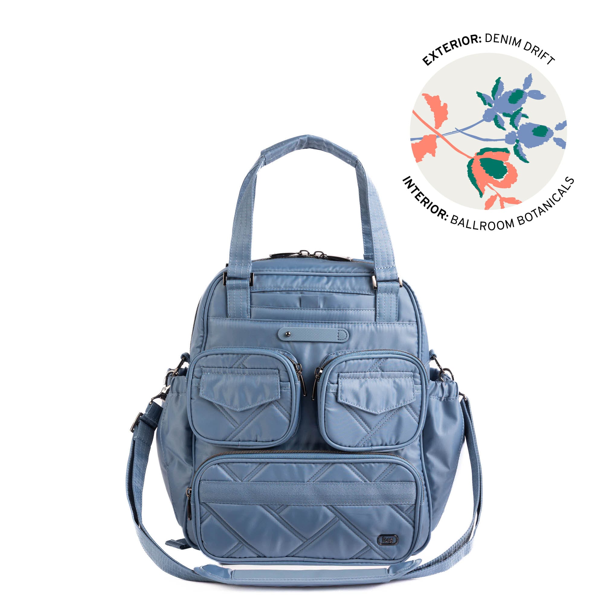 Legacy Collection Mini Puddle Jumper Convertible Tote Bag - DENIM DRIFT - 25403_Legacy_MiniPuddleJumper_DenimDrift_Angle_01