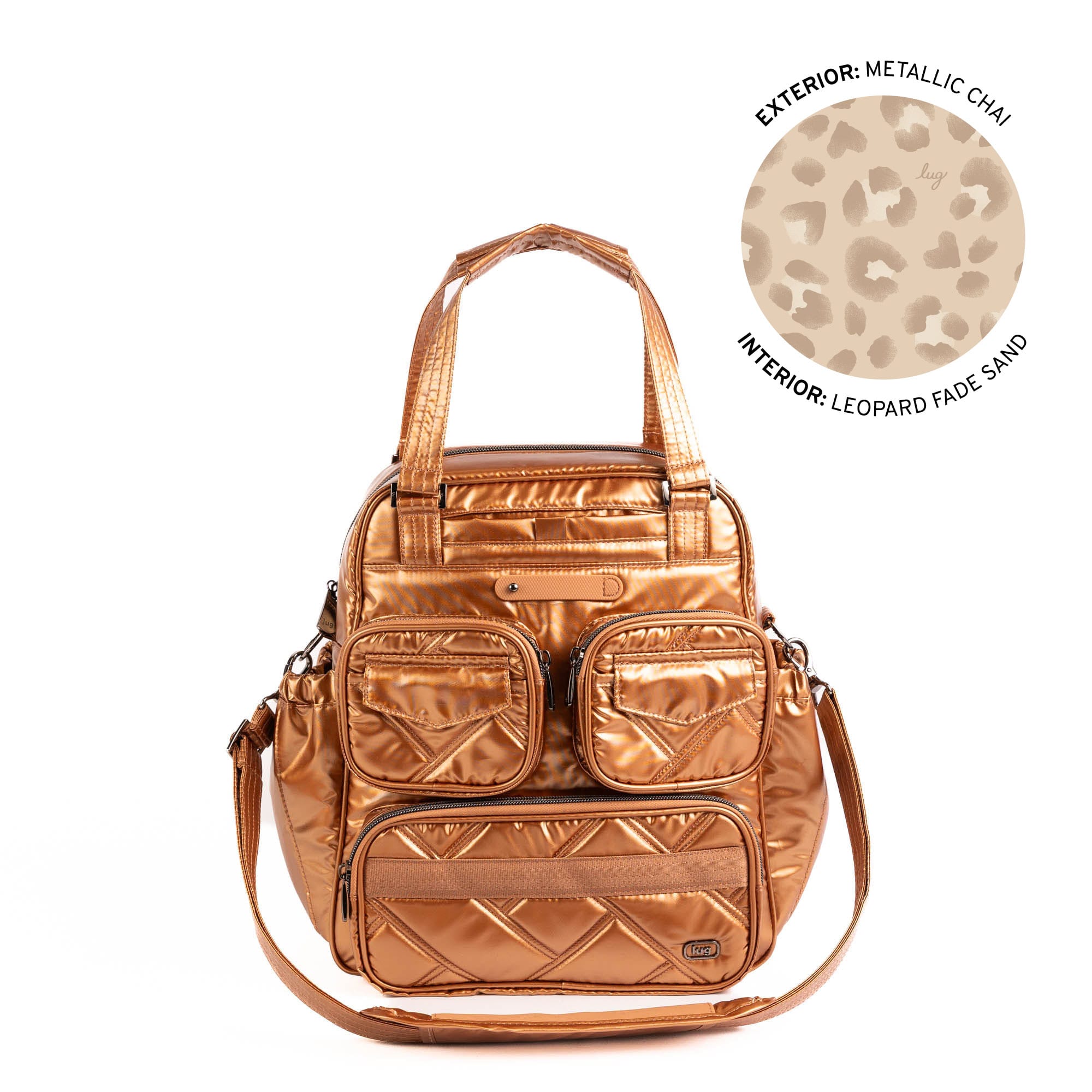 Legacy Collection Mini Puddle Jumper Convertible Tote Bag - METALLIC CHAI - 25405_Legacy_MiniPuddleJumper_MetalliChai_Angle_01