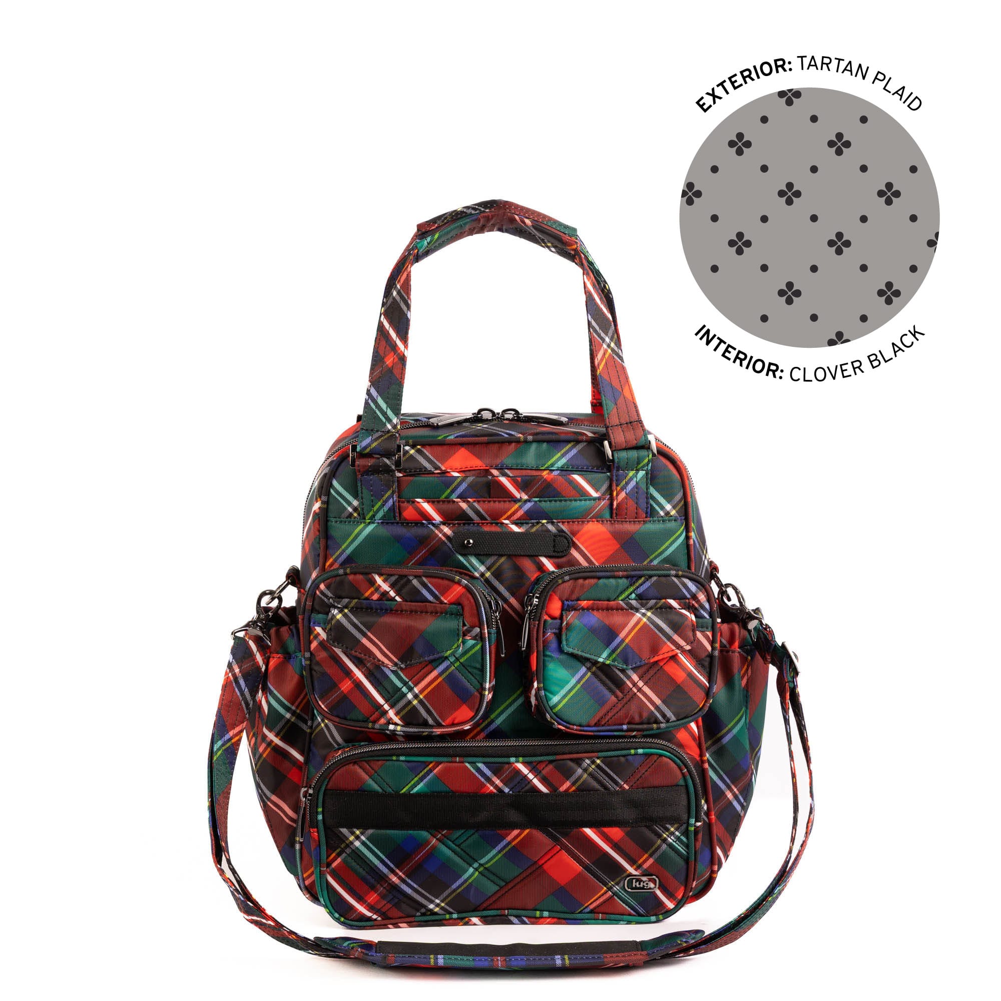 Legacy Collection Mini Puddle Jumper Convertible Tote Bag - TARTAN PLAID - 25407_Legacy_MiniPuddleJumper_TartanPlaid_Angle_01