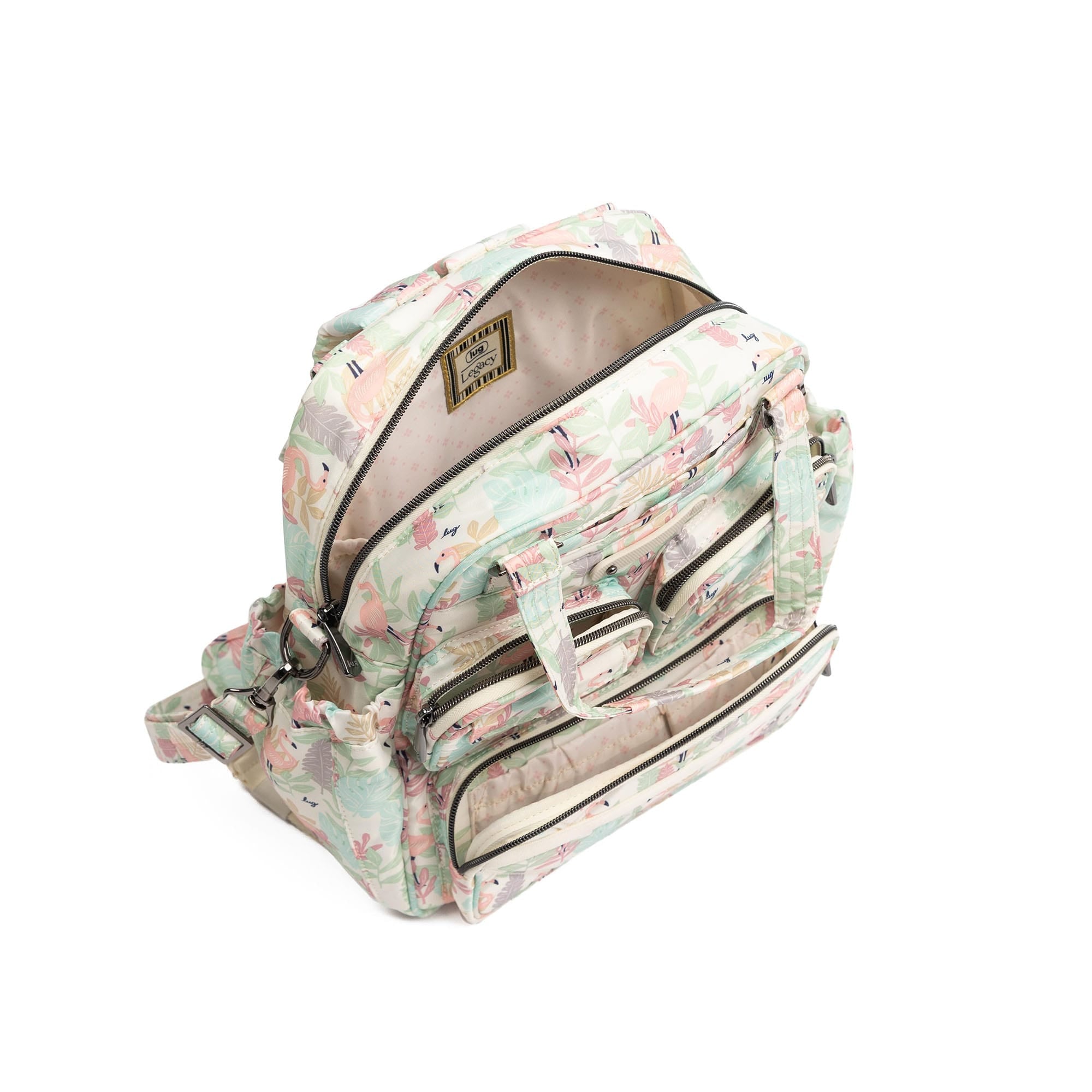 Legacy Collection Mini Puddle Jumper Convertible Tote Bag - FLAMINGO FOLIAGE - 25408_Legacy_MiniPuddleJumper_FlamingoFoliage_Angle_05