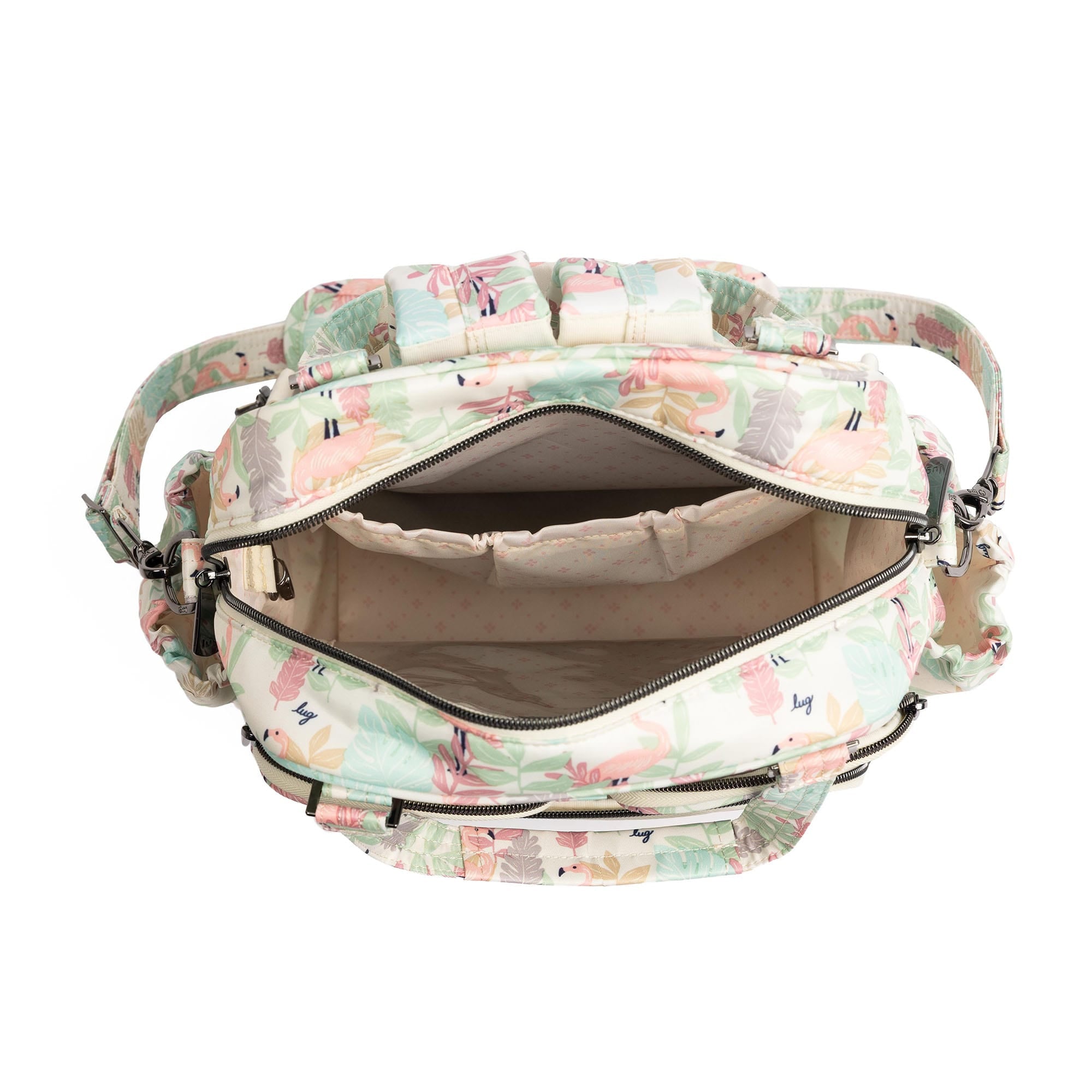 Legacy Collection Mini Puddle Jumper Convertible Tote Bag - FLAMINGO FOLIAGE - 25408_Legacy_MiniPuddleJumper_FlamingoFoliage_Angle_06