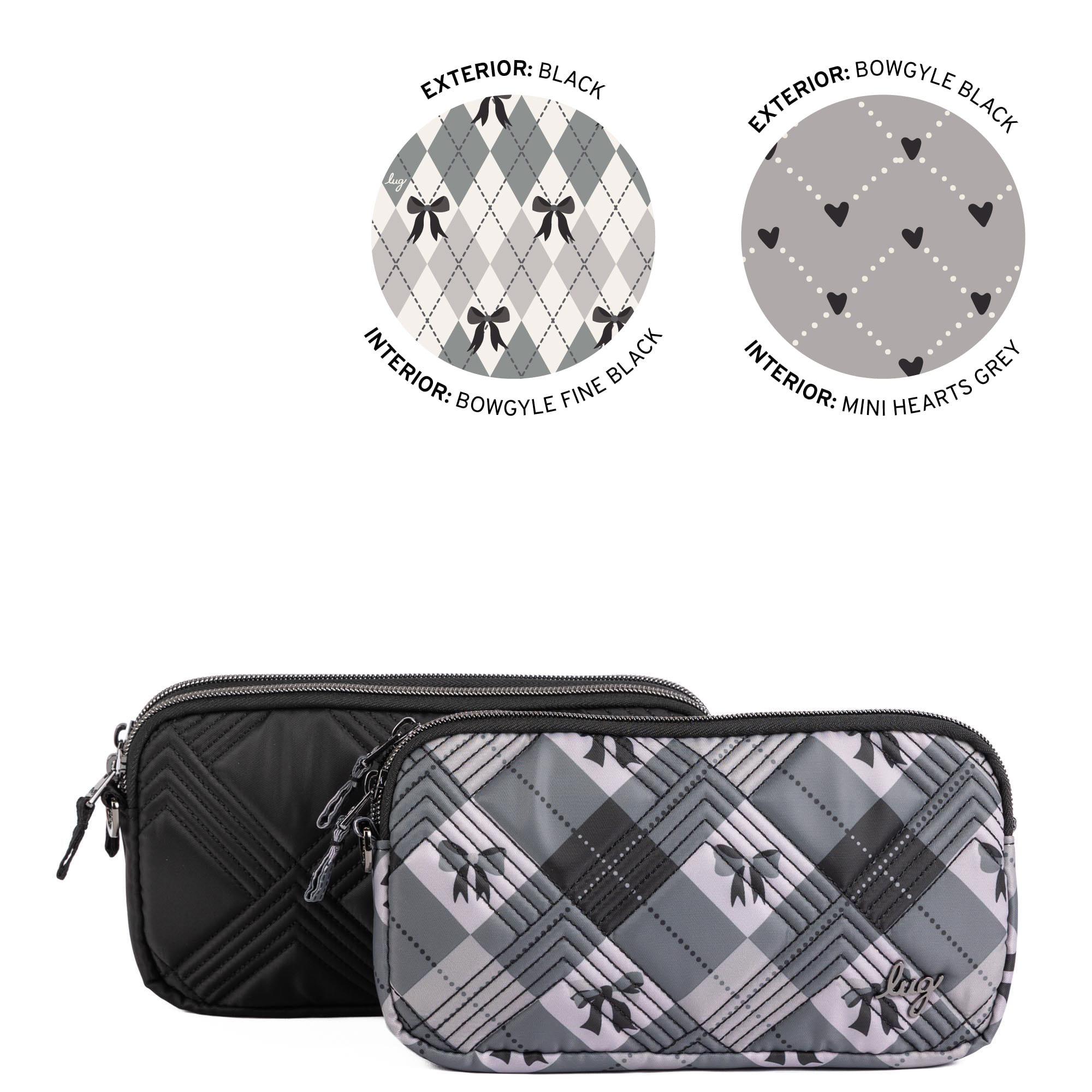 Coupe XL Convertible Crossbody Bag - 2pc Set - BLACK BOWGYLE BLACK - 25409_CoupeXL_2PCset_Black_BowgyleBlack_Angle_01