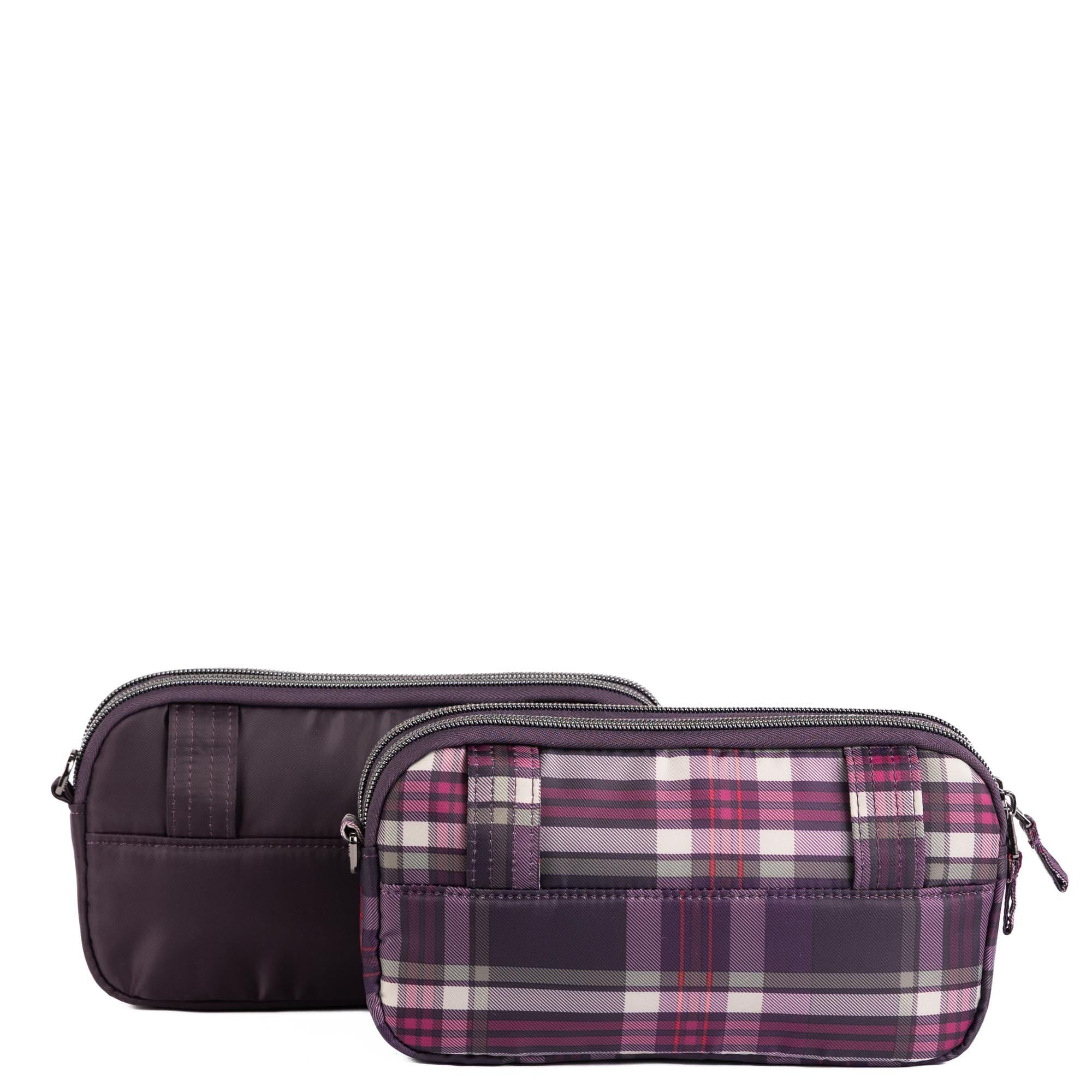 Coupe XL Convertible Crossbody Bag - 2pc Set - PLUM TEMPO PLAID PLUM - 25410_CoupeXL_2PCset_Plum_TempoPlaidPlum_Angle_02