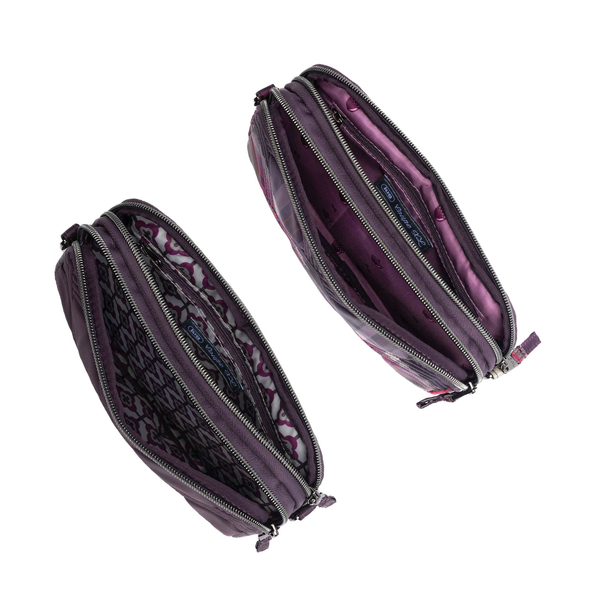 Coupe XL Convertible Crossbody Bag - 2pc Set - PLUM TEMPO PLAID PLUM - 25410_CoupeXL_2PCset_Plum_TempoPlaidPlum_Angle_03