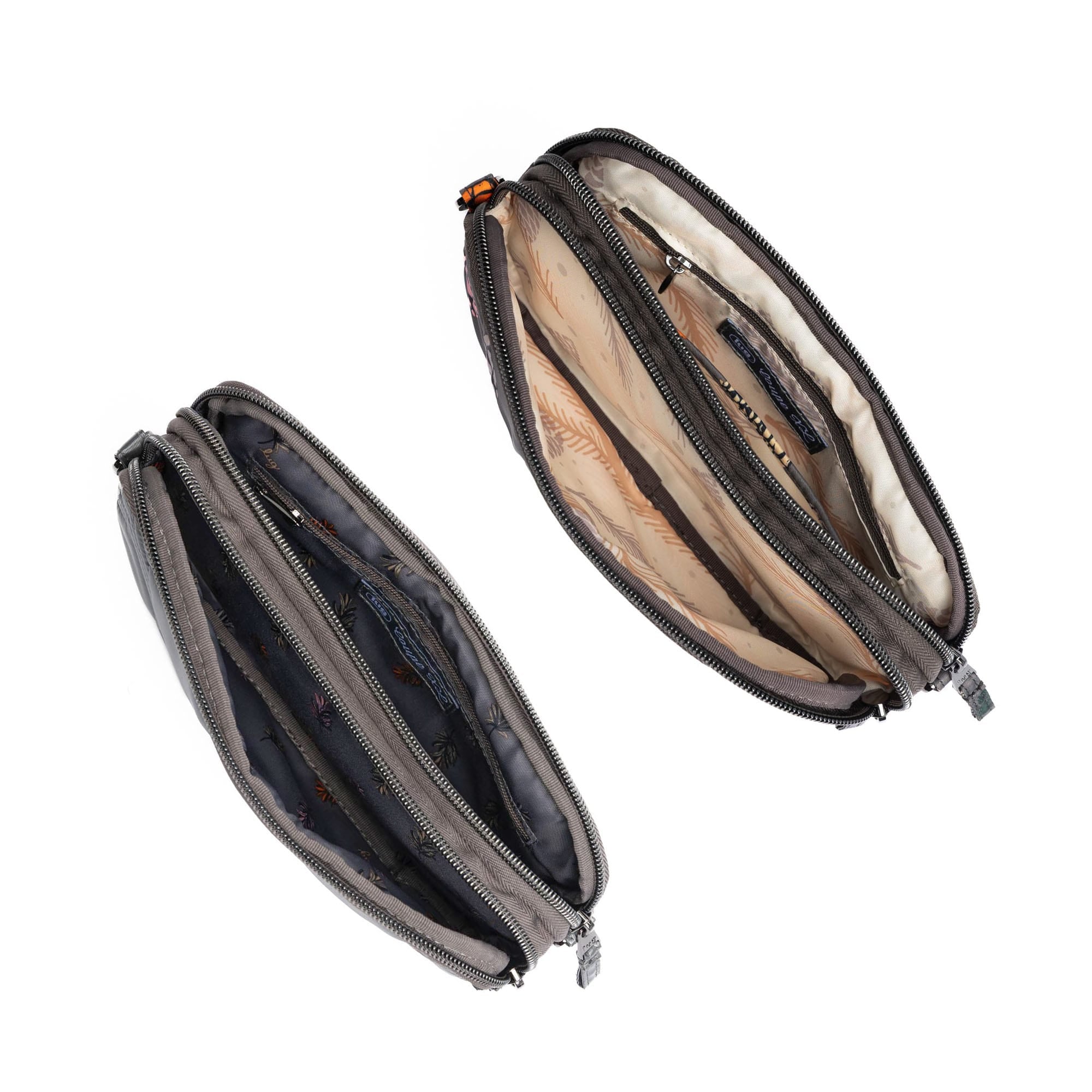 Coupe XL Convertible Crossbody Bag - 2pc Set - METALLIC STORM COZY PINES GREY - 25411_CoupeXL_2PCset_MetallicStorm_CozyPinesGrey_Angle_03