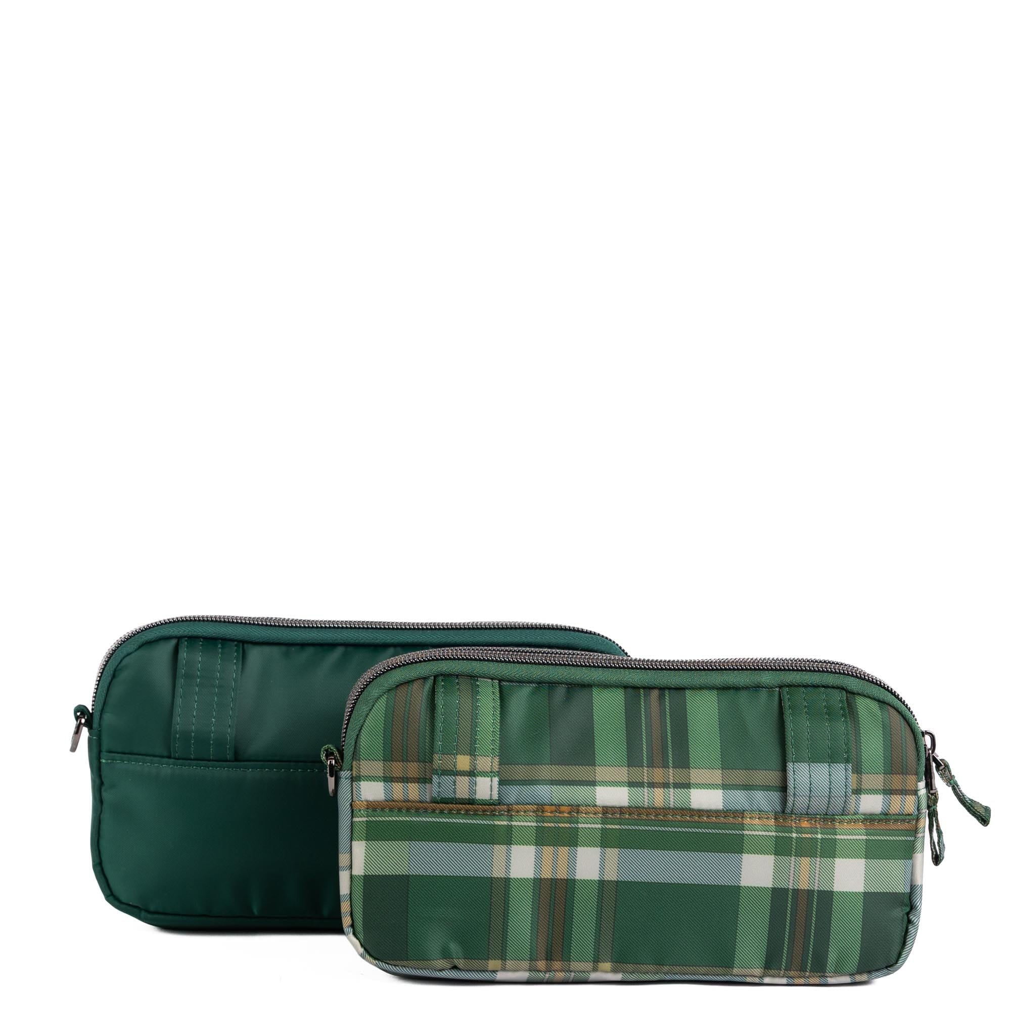 Coupe XL Convertible Crossbody Bag - 2pc Set - WICKEDLY GREEN TEMPO PLAID GREEN - 25412_CoupeXL_2PCset_WickedlyGreen_TempoPlaidGreen_Angle_02