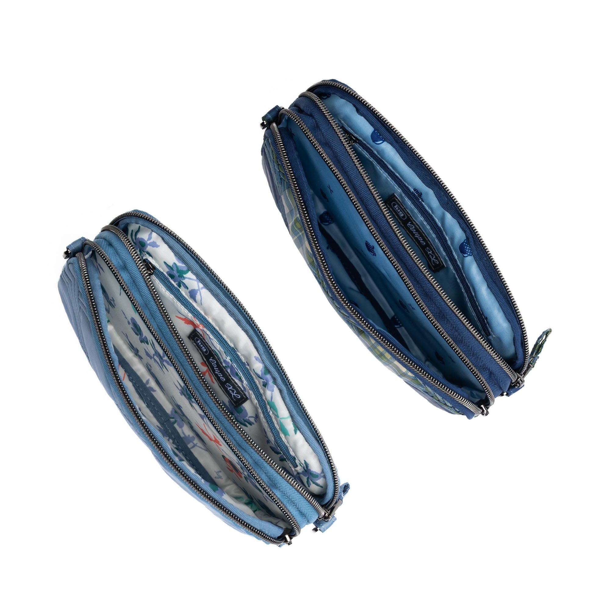 Coupe XL Convertible Crossbody Bag - 2pc Set - DENIM DRIFT TEMPO PLAID BLUE - 25413_CoupeXL_2PCset_DenimDrift_TempoPlaidBlue_Angle_03