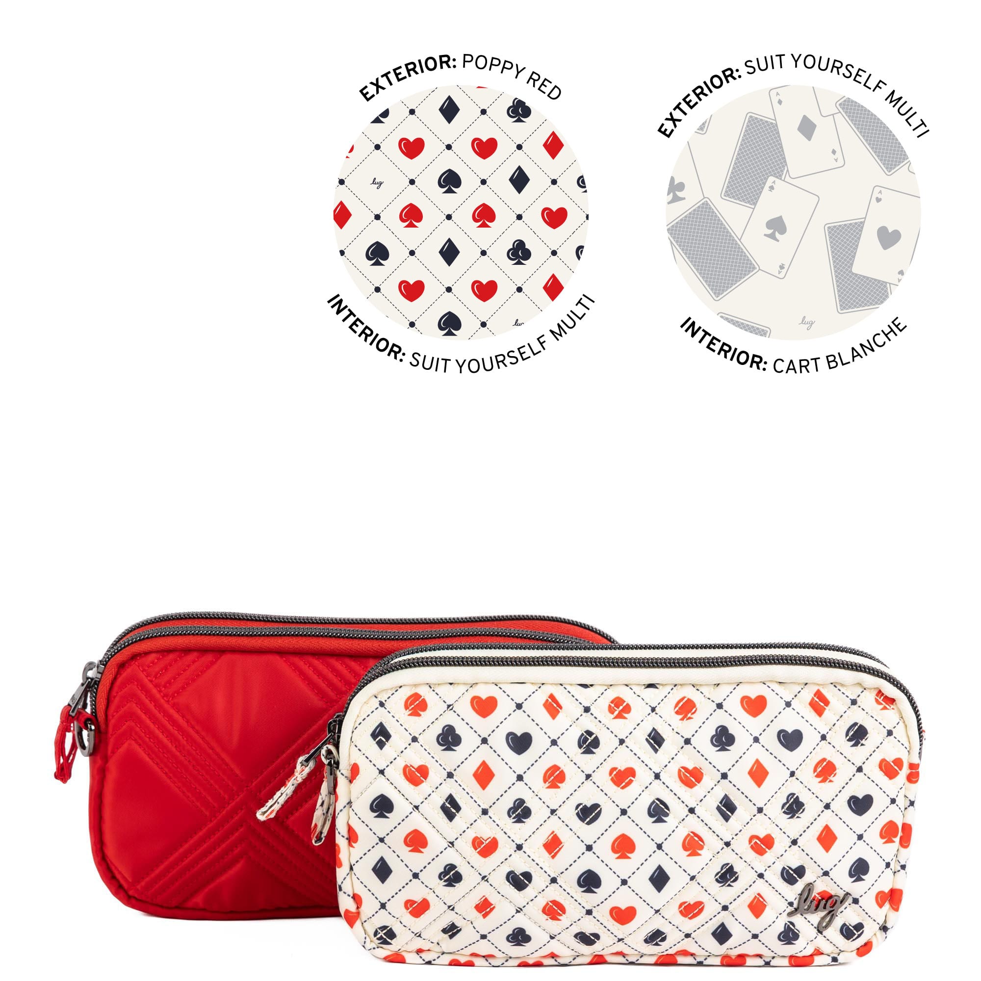 Coupe XL Convertible Crossbody Bag - 2pc Set - POPPY RED SUIT YOURSELF MULTI - 25414_CoupeXL_2PCset_PoppyRed_SuitYourselfMulti_Angle_01