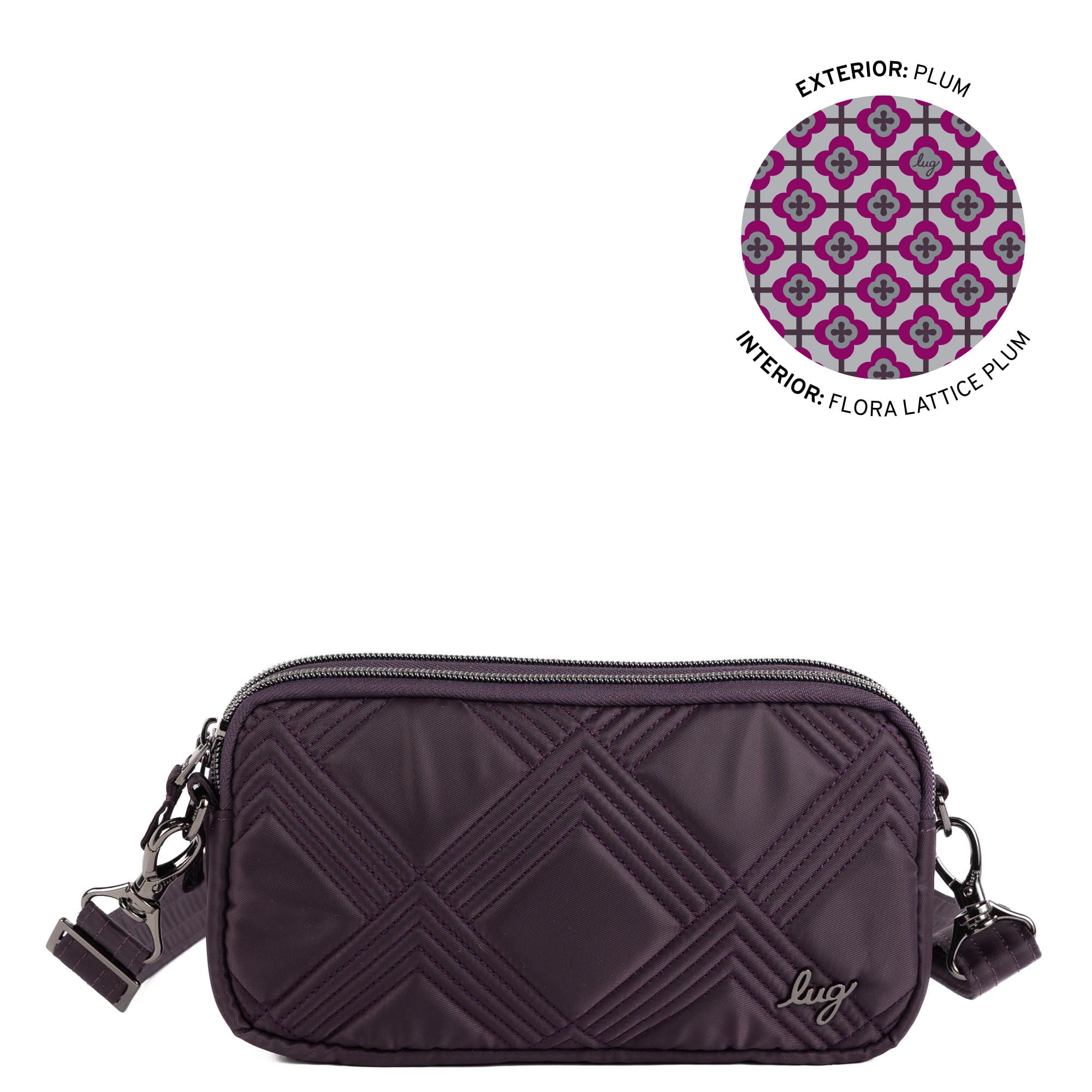Coupe XL Convertible Crossbody Bag - PLUM - 25420_CoupeXL_Plum_Angle_01