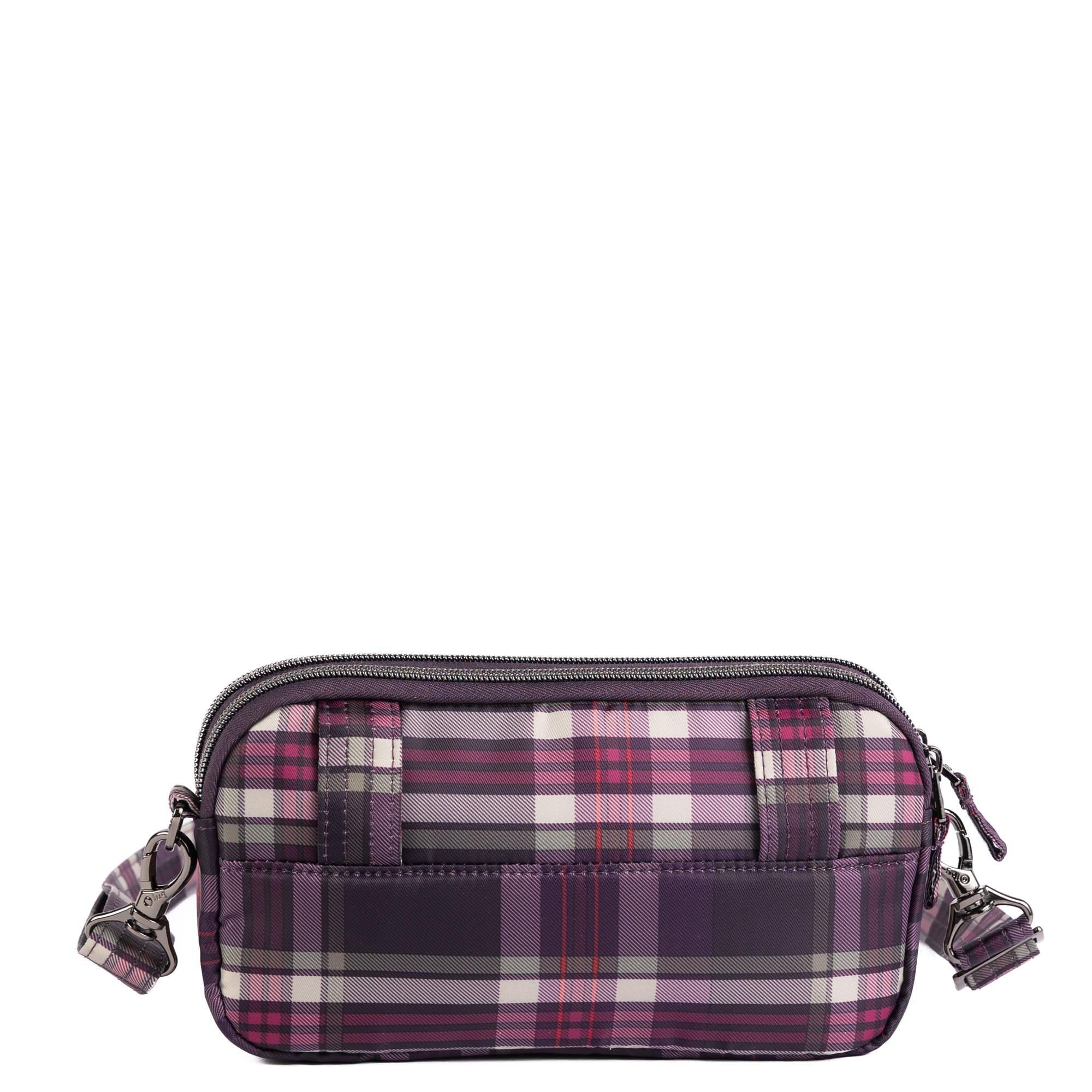 Coupe XL Convertible Crossbody Bag - TEMPO PLAID PLUM - 25421_CoupeXL_TempoPlaidPlum_Angle_04