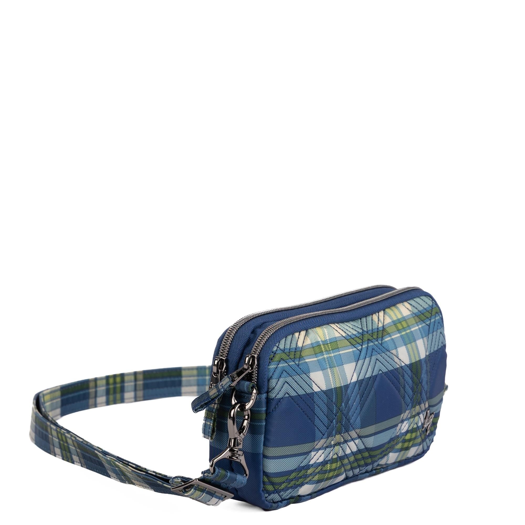Coupe XL Convertible Crossbody Bag - TEMPO PLAID BLUE - 25426_CoupeXL_TempoPlaidBlue_Angle_02