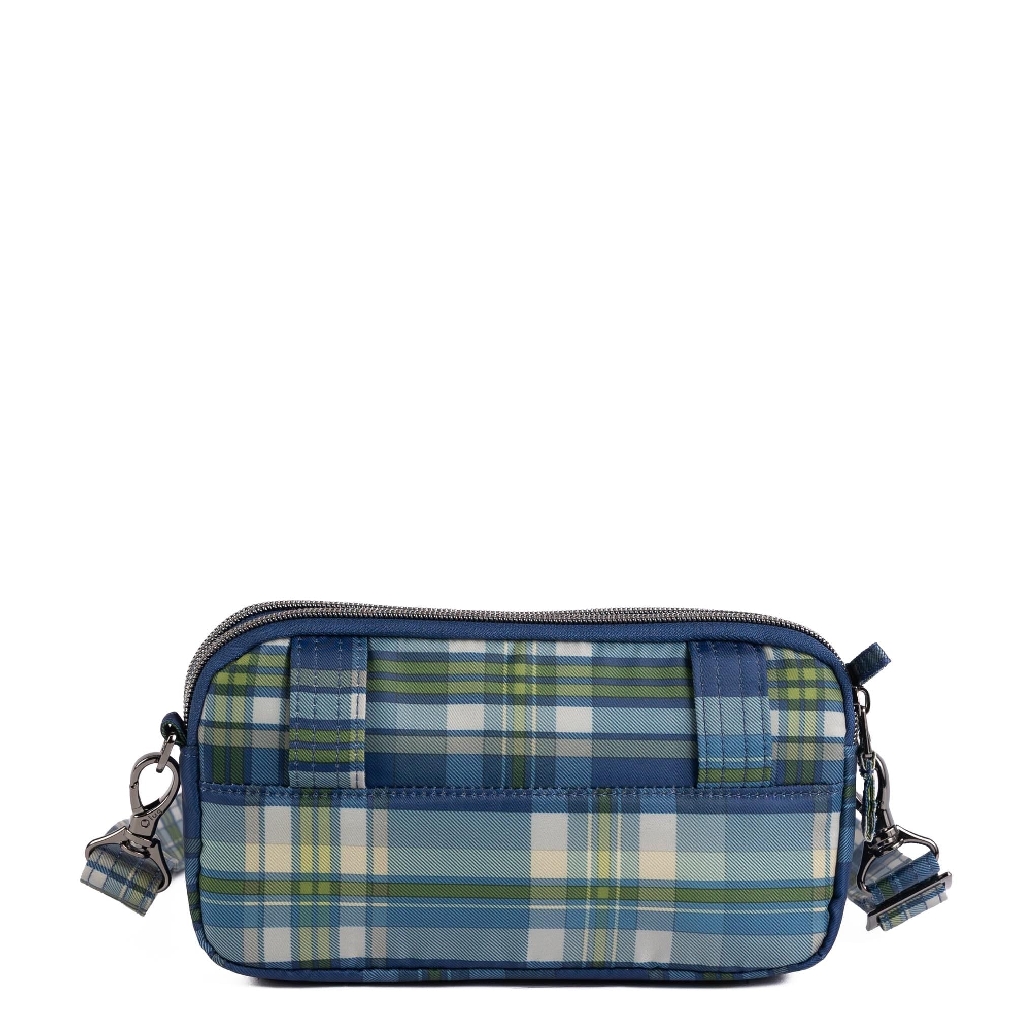 Coupe XL Convertible Crossbody Bag - TEMPO PLAID BLUE - 25426_CoupeXL_TempoPlaidBlue_Angle_04