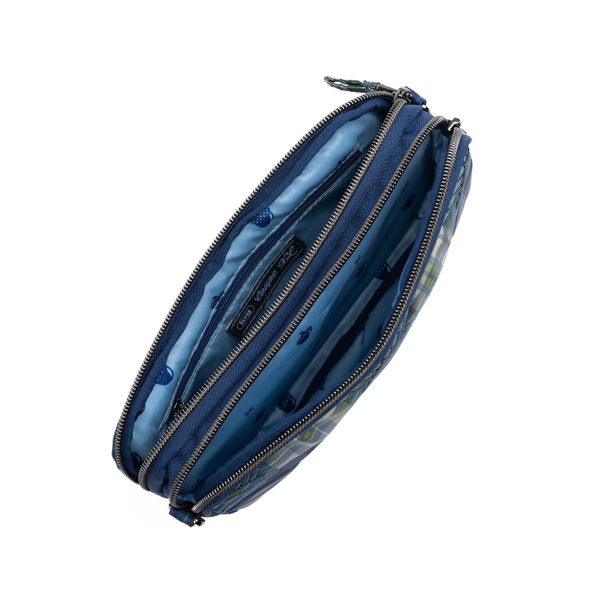 Coupe XL Convertible Crossbody Bag - TEMPO PLAID BLUE - 25426_CoupeXL_TempoPlaidBlue_Angle_06