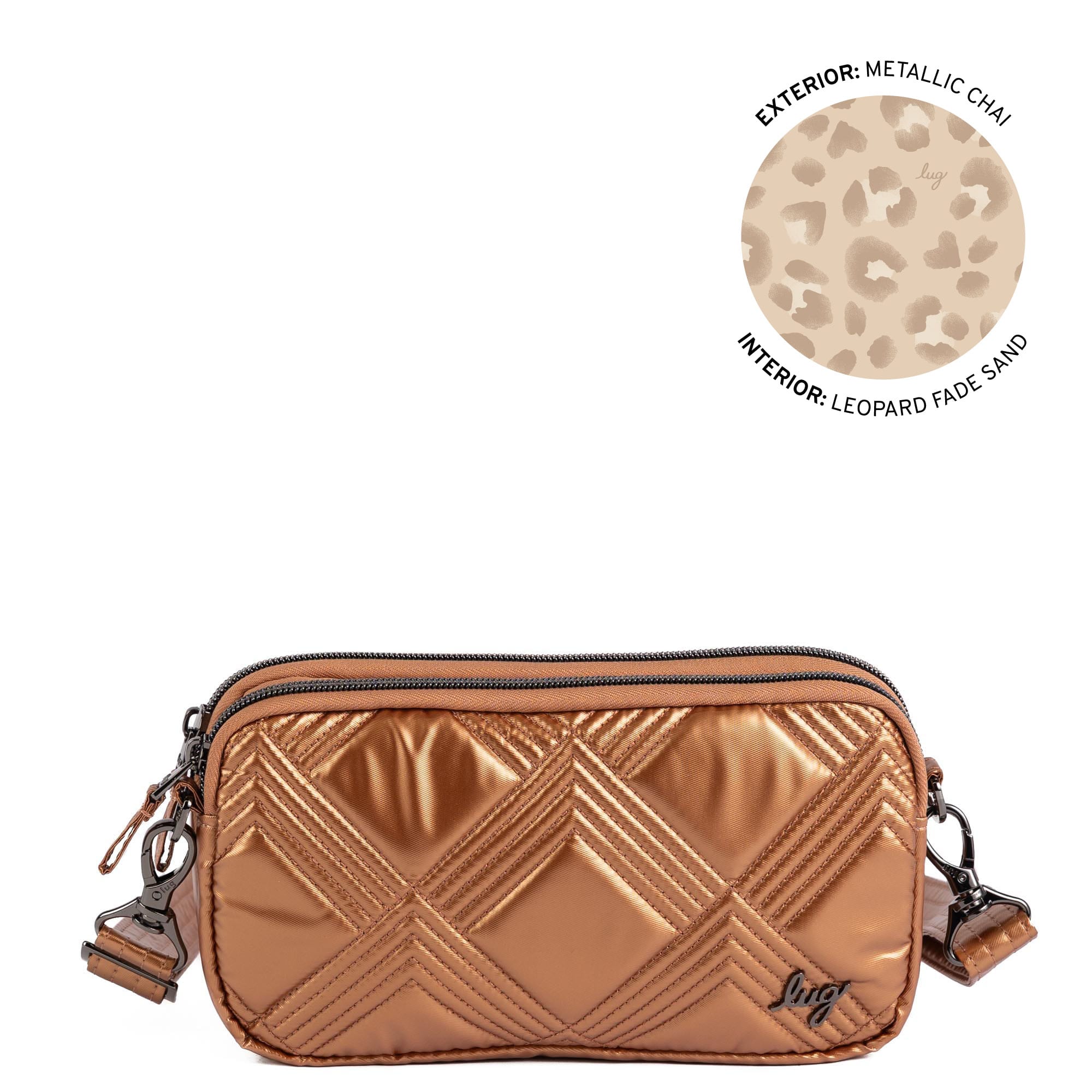 Coupe XL Convertible Crossbody Bag - METALLIC CHAI - 25429_CoupeXL_MetallicChai_Angle_01