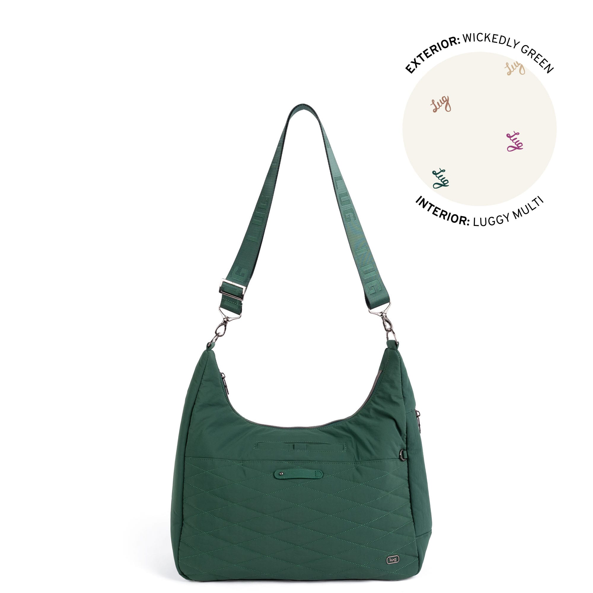 Balsa Cloud Go Hobo Crossbody Bag - WICKEDLY GREEN - 25474_Balsa_CloudGo_WickedlyGreen_Angle_01