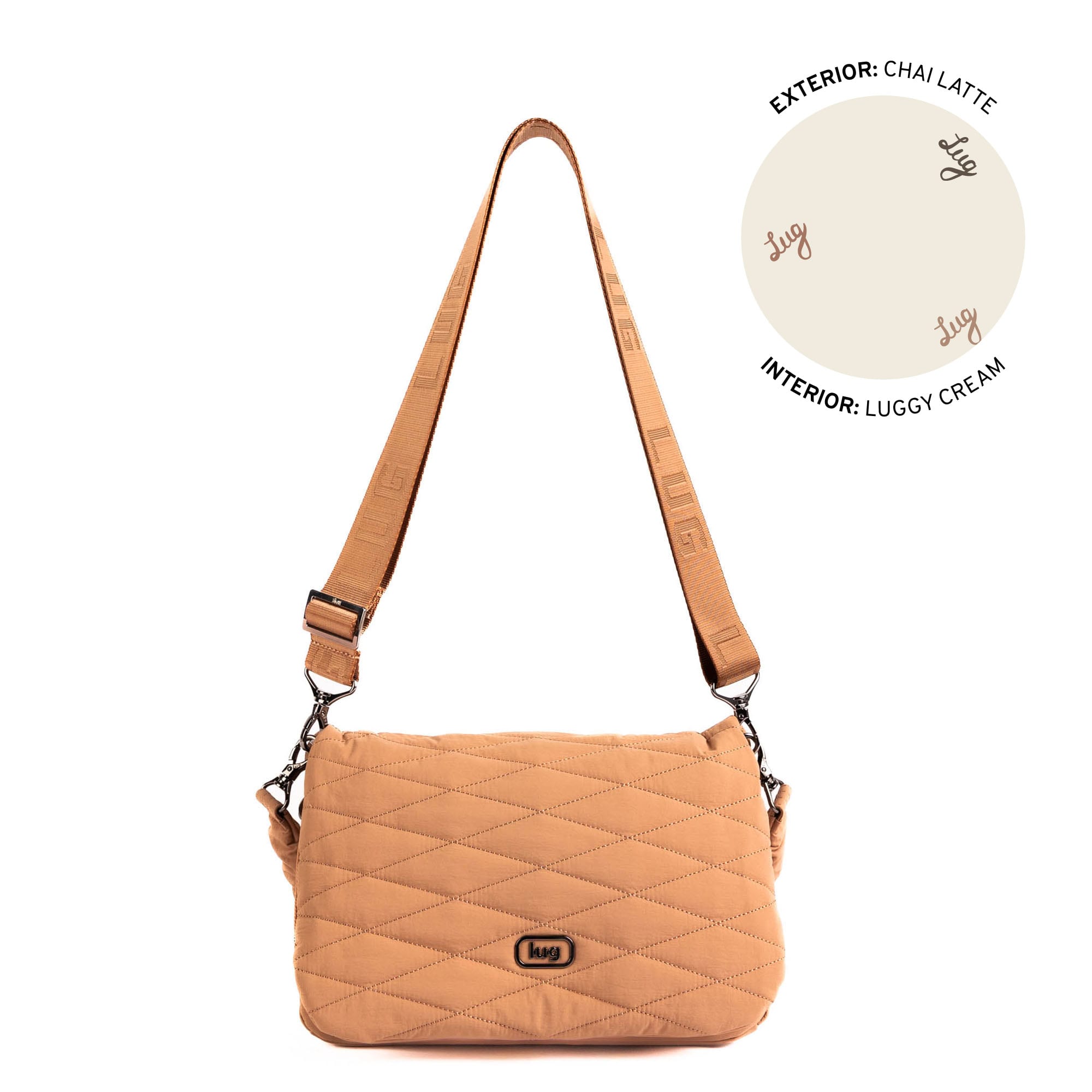 Bina Cloud Go Foldover Crossbody Bag - CHAI LATTE - 25485_Bina_CloudGo_ChaiLatte_Angle_01