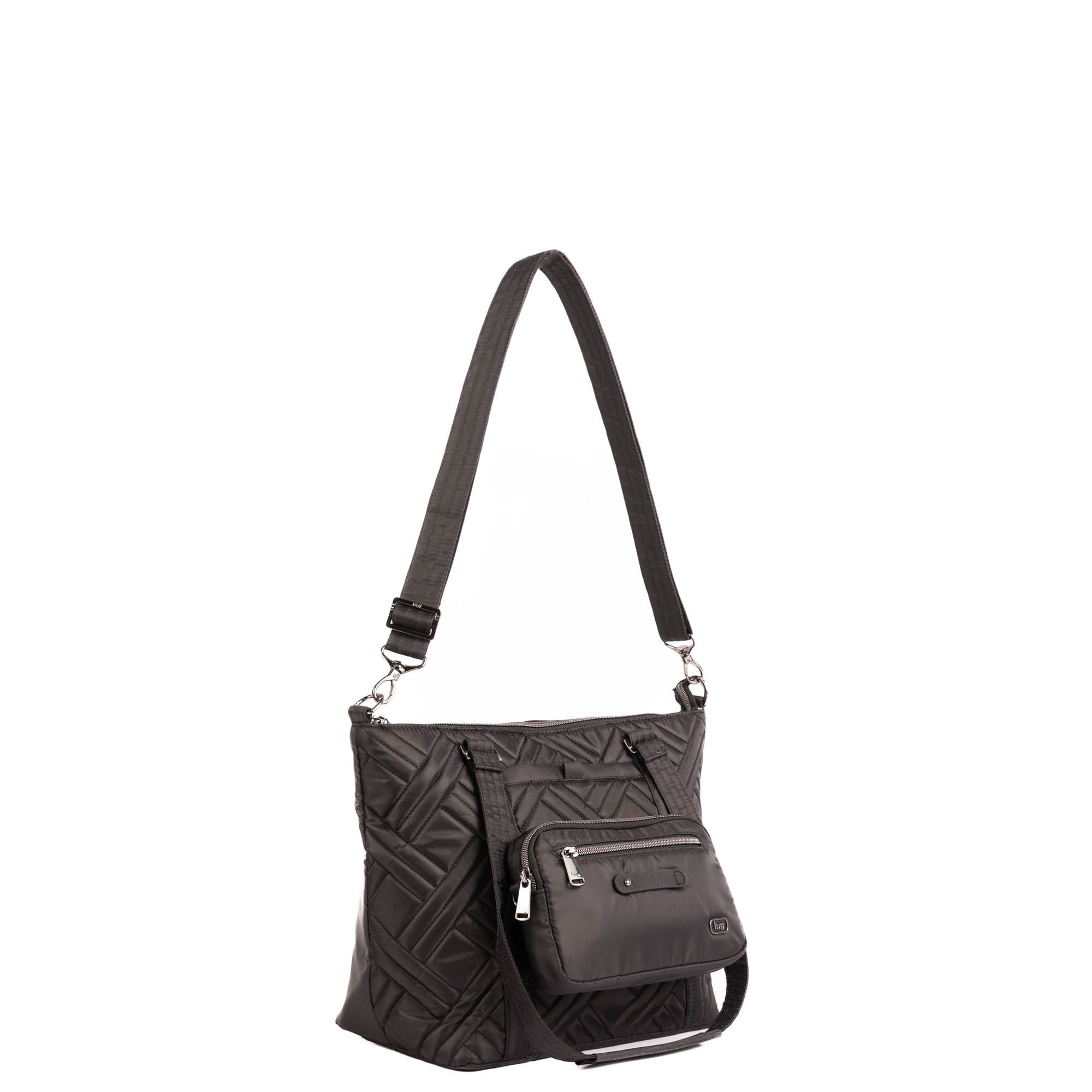 Catamaran Tote Bag & Removable Pouch - BLACK - 25489_Catamaran_Black_Angle_02
