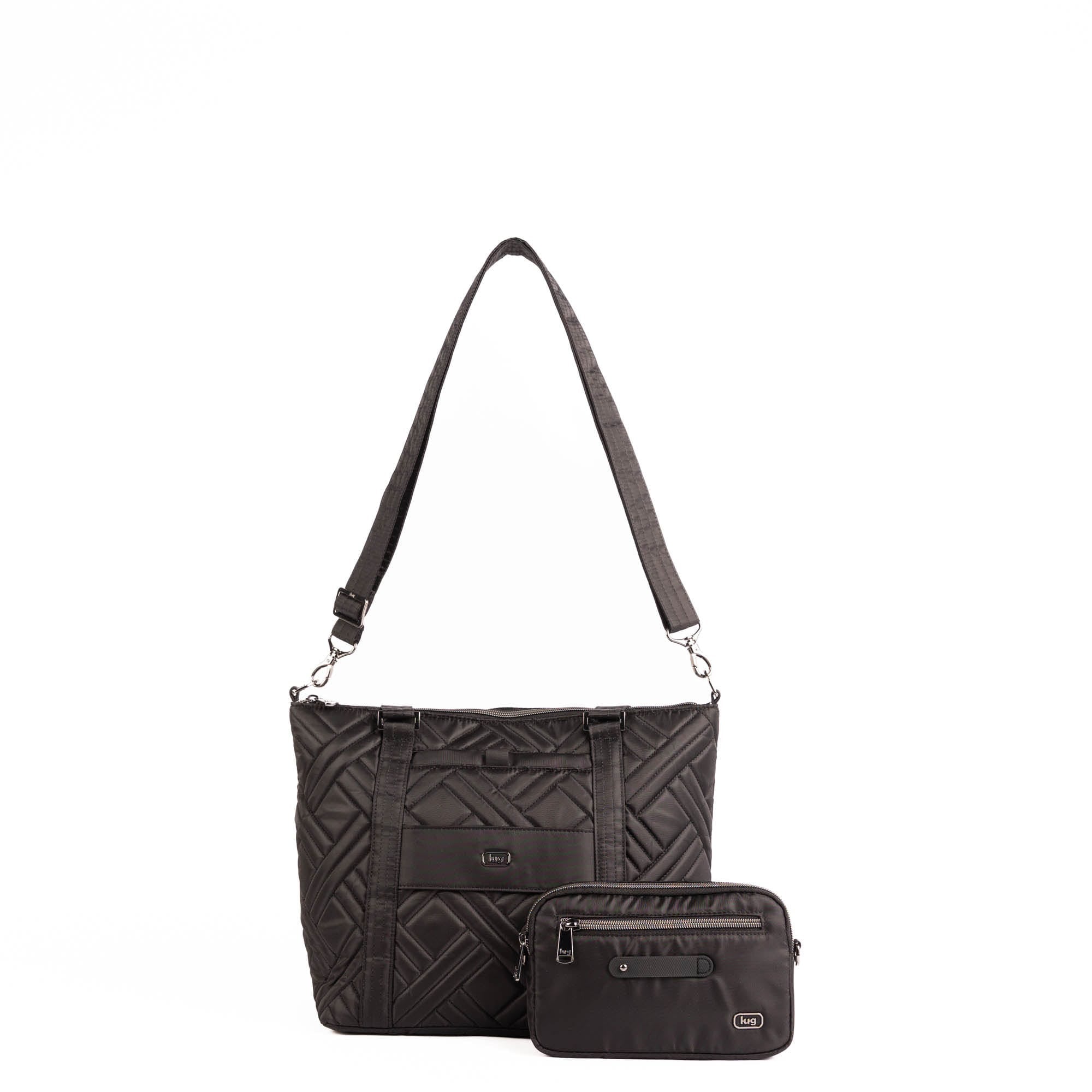 Catamaran Tote Bag & Removable Pouch - BLACK - 25489_Catamaran_Black_Angle_10