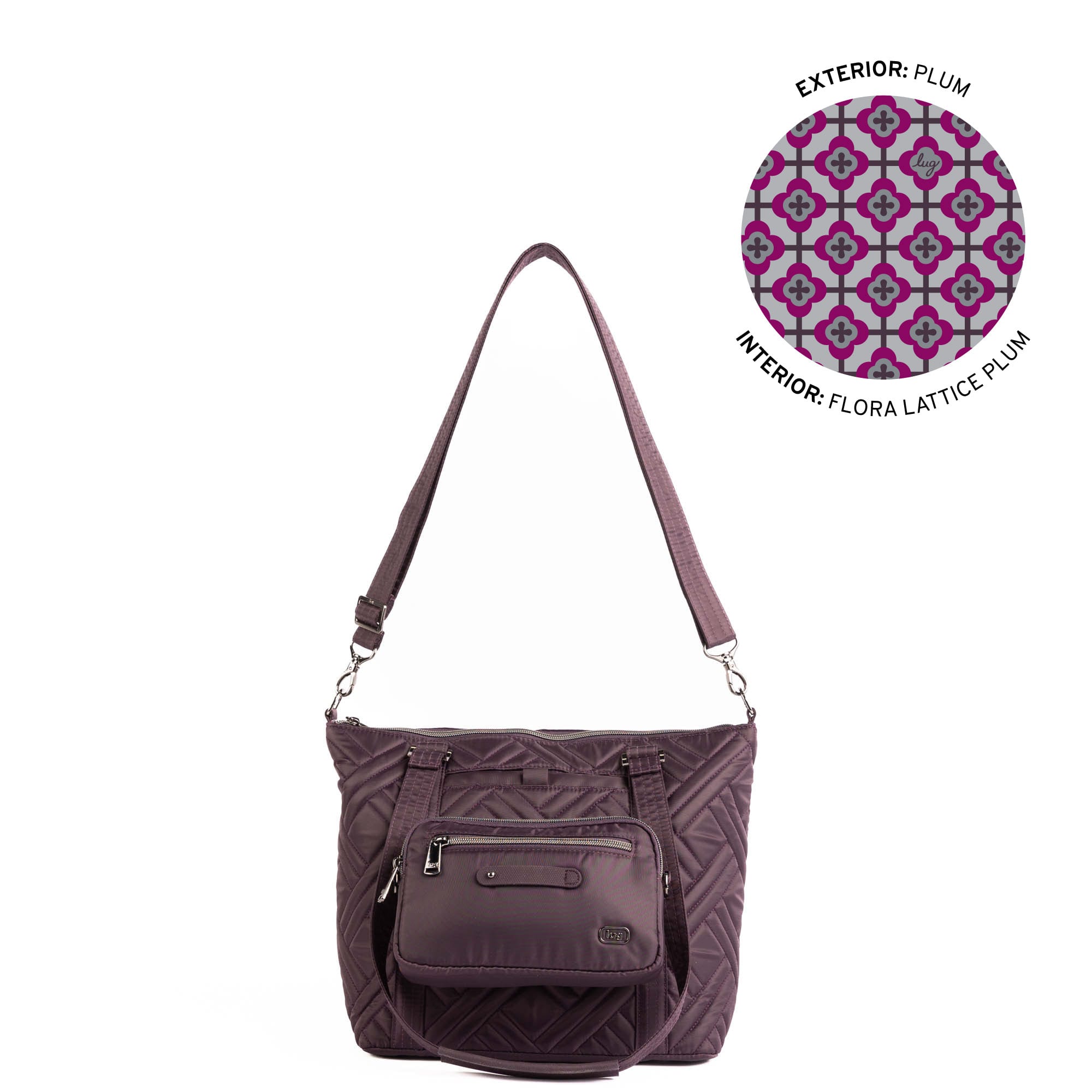 Catamaran Tote Bag & Removable Pouch - PLUM - 25490_Catamaran_Plum_Angle_01