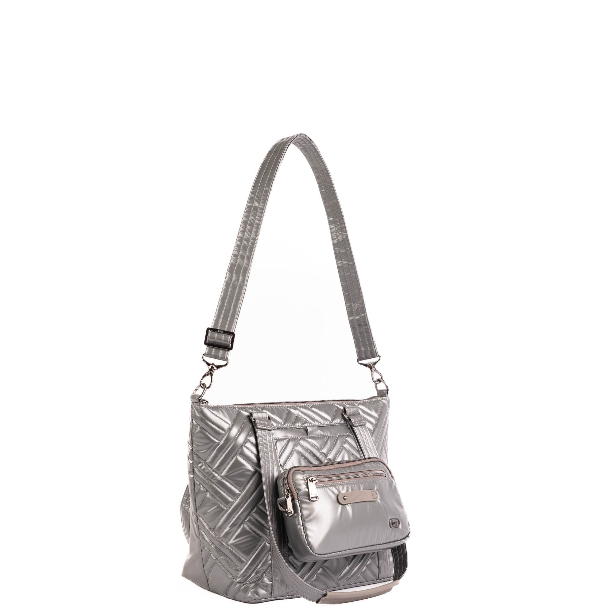 Catamaran Tote Bag & Removable Pouch - METALLIC STORM - 25491_Catamaran_MetallicStorm_Angle_02