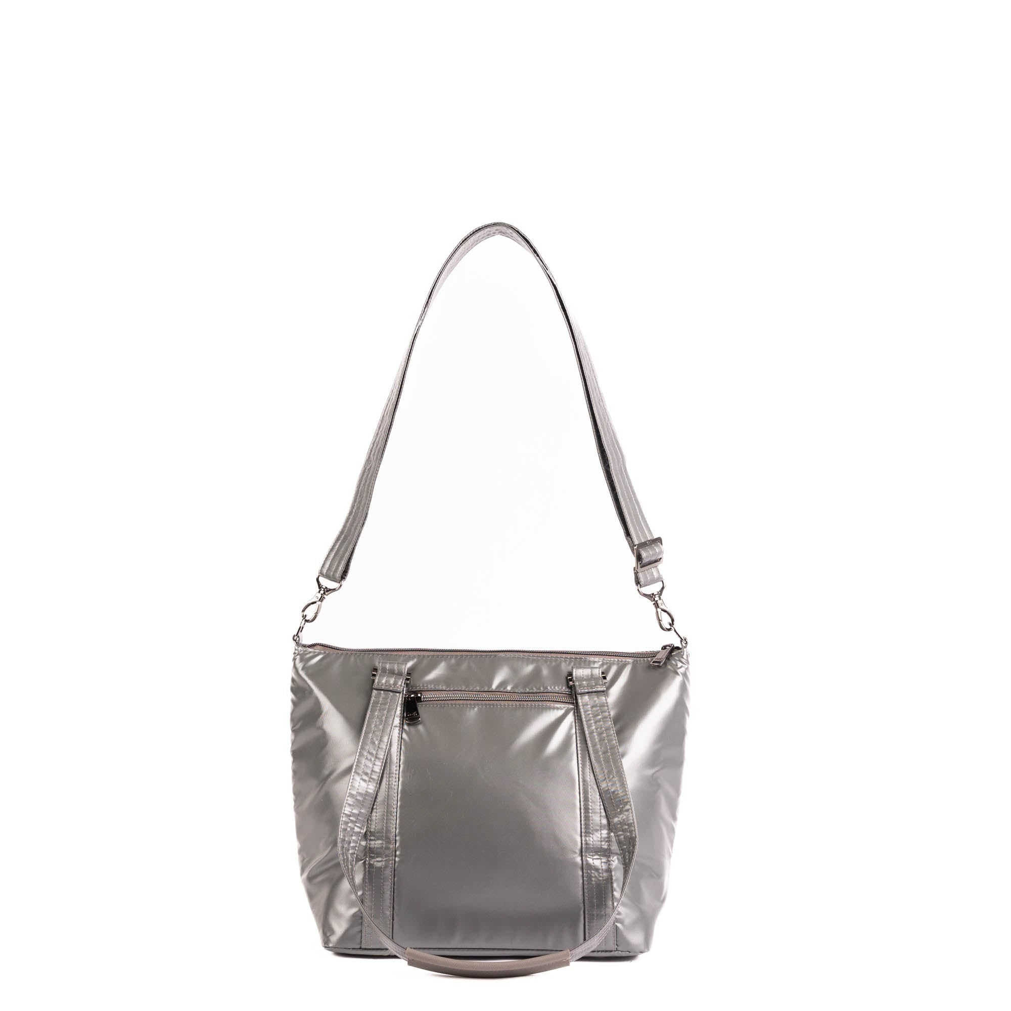 Catamaran Tote Bag & Removable Pouch - METALLIC STORM - 25491_Catamaran_MetallicStorm_Angle_04