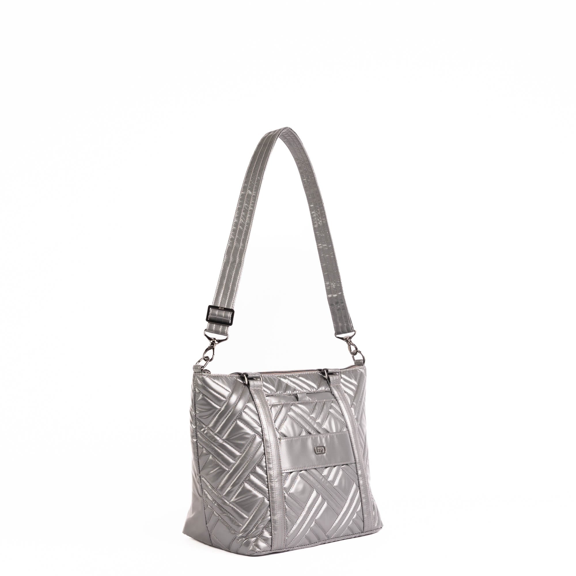 Catamaran Tote Bag & Removable Pouch - METALLIC STORM - 25491_Catamaran_MetallicStorm_Angle_05