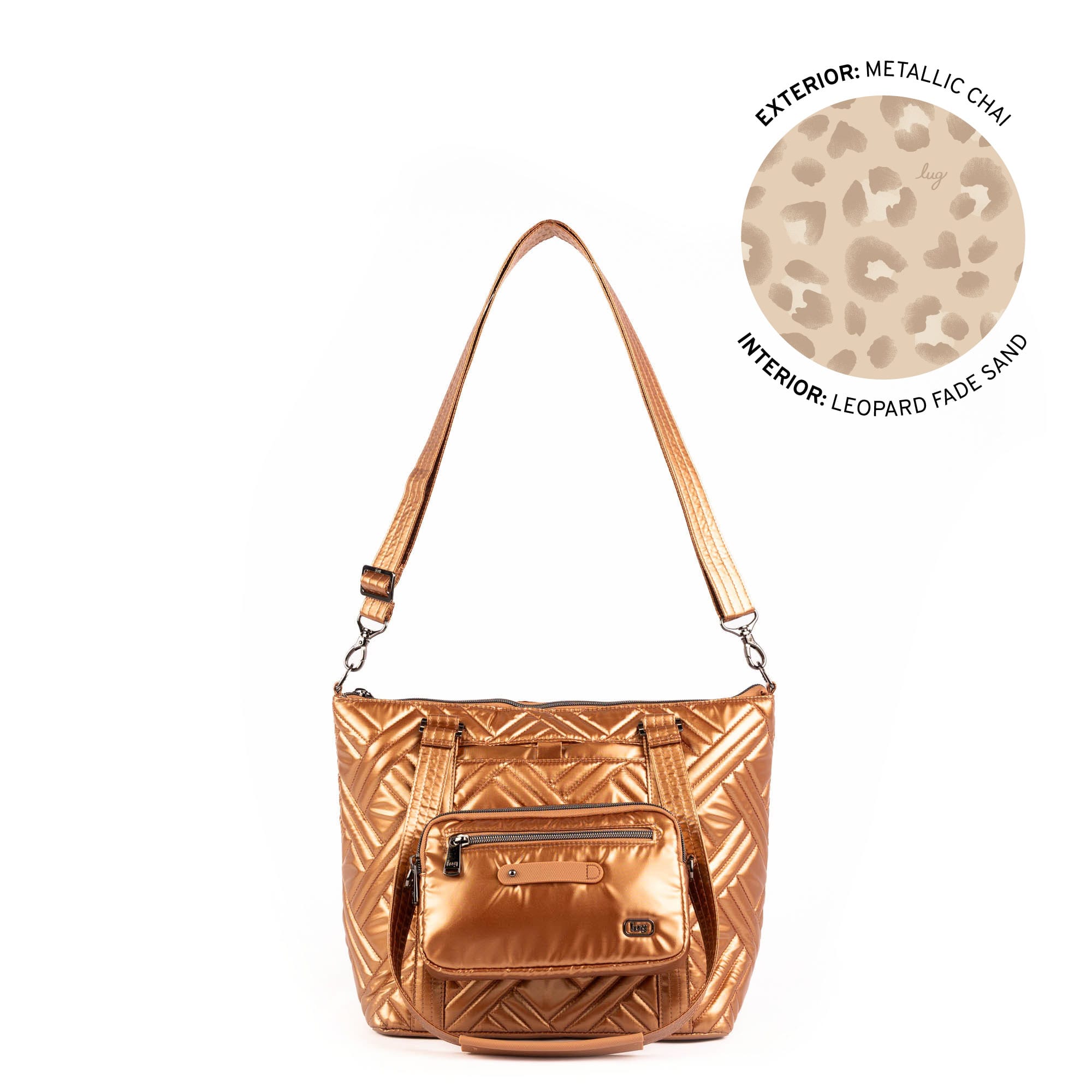 Catamaran Tote Bag & Removable Pouch - METALLIC CHAI - 25494_Catamaran_MetallicChai_Angle_01