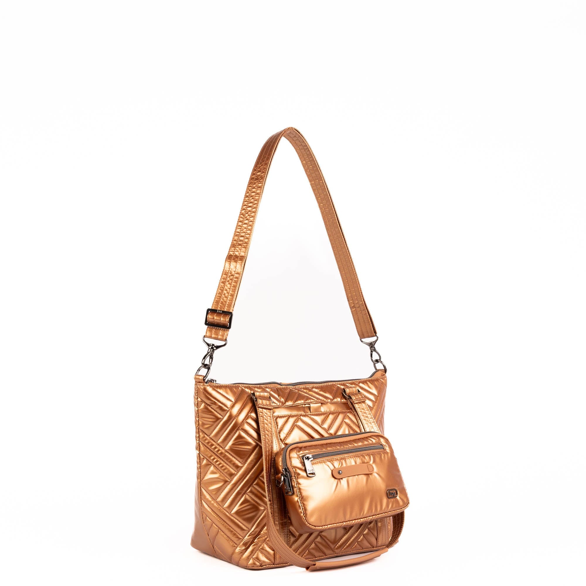 Catamaran Tote Bag & Removable Pouch - METALLIC CHAI - 25494_Catamaran_MetallicChai_Angle_02