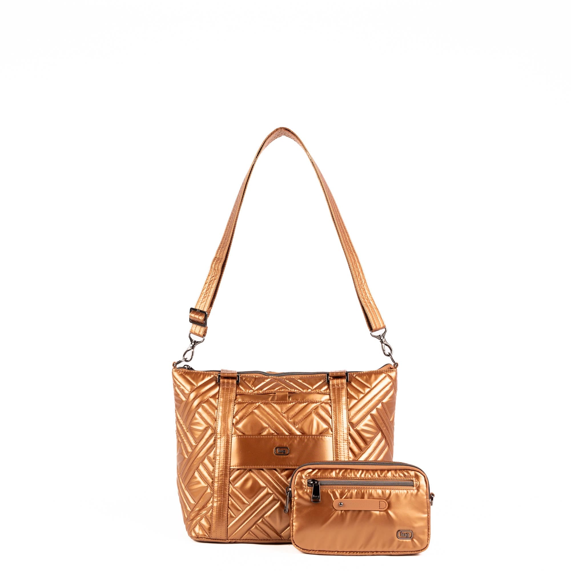 Catamaran Tote Bag & Removable Pouch - METALLIC CHAI - 25494_Catamaran_MetallicChai_Angle_10