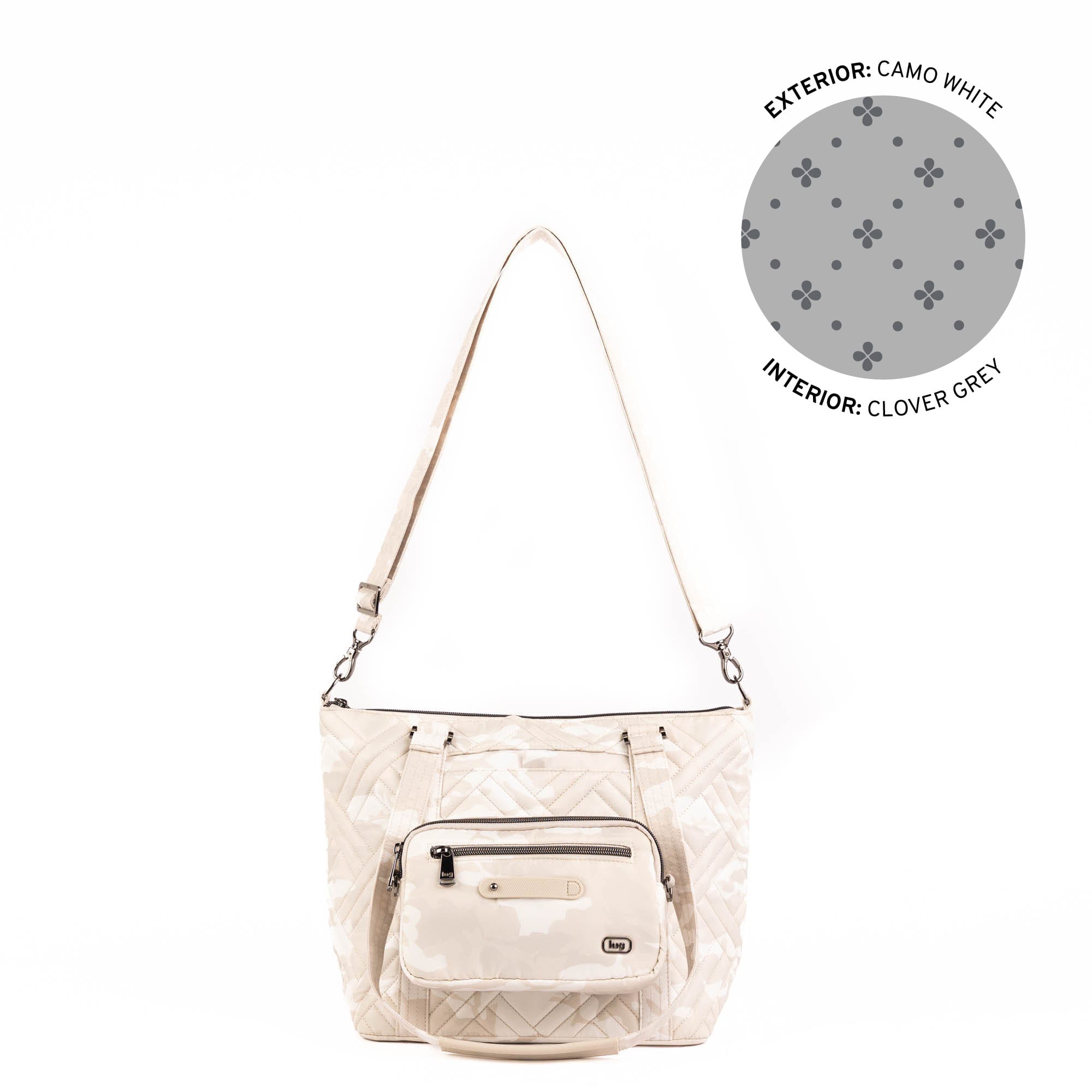 Catamaran Tote Bag & Removable Pouch - CAMO WHITE - 25495_Catamaran_CamoWhite_Angle_01