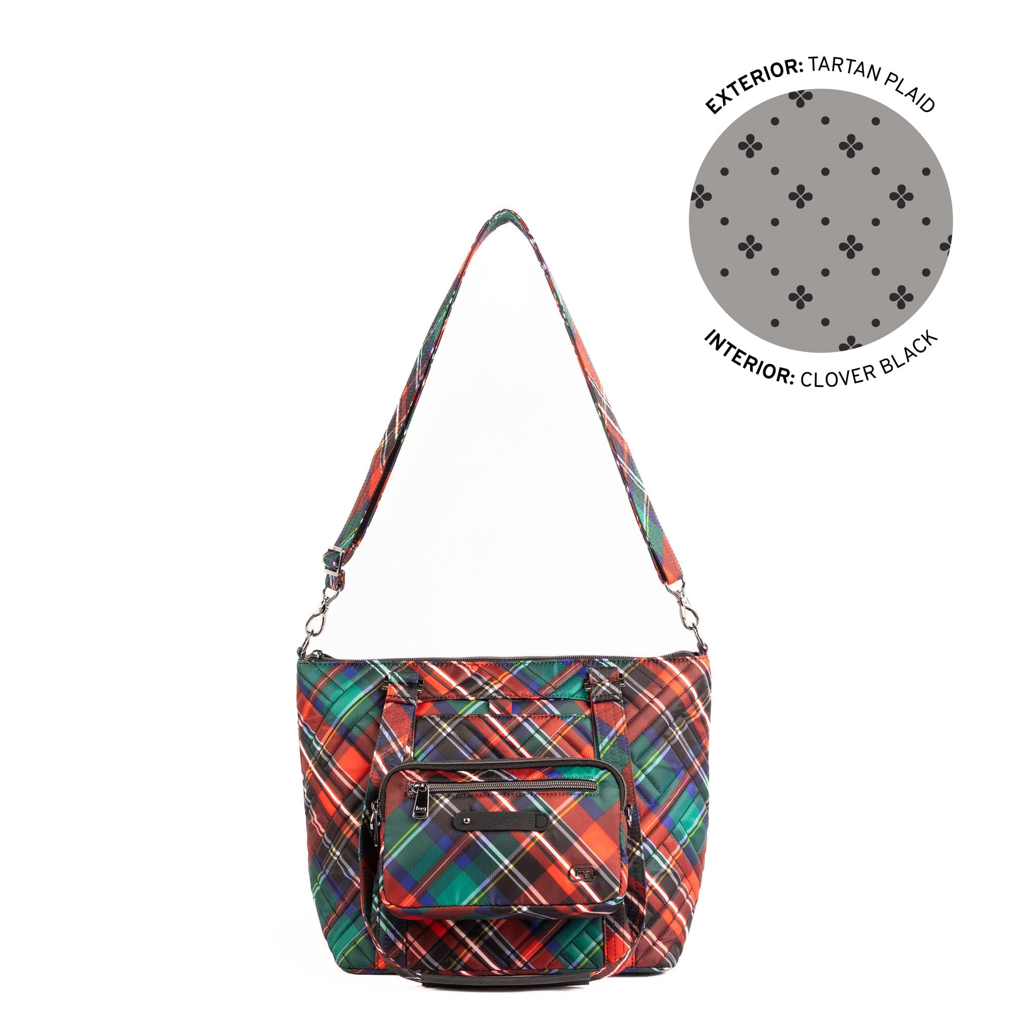 Catamaran Tote Bag & Removable Pouch - TARTAIN PLAID - 25496_Catamaran_TartanPlaid_Angle_01