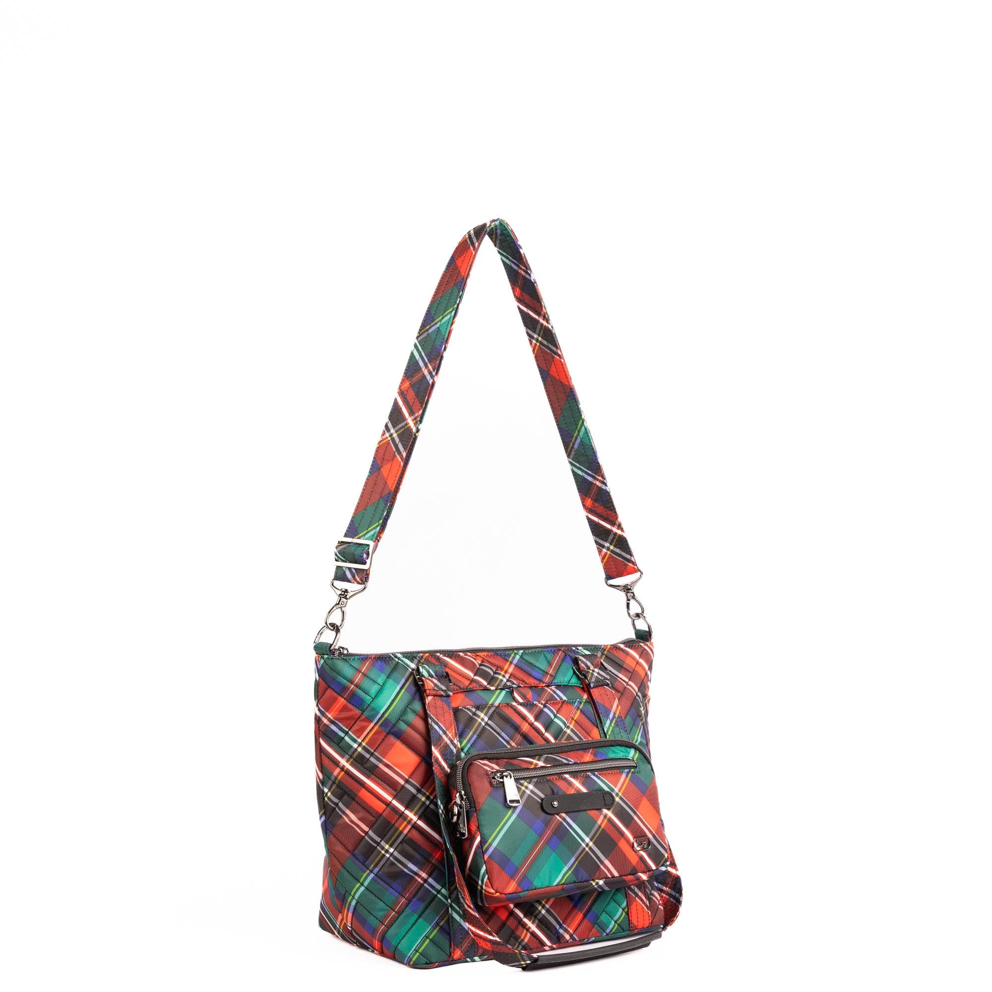 Catamaran Tote Bag & Removable Pouch - TARTAIN PLAID - 25496_Catamaran_TartanPlaid_Angle_02