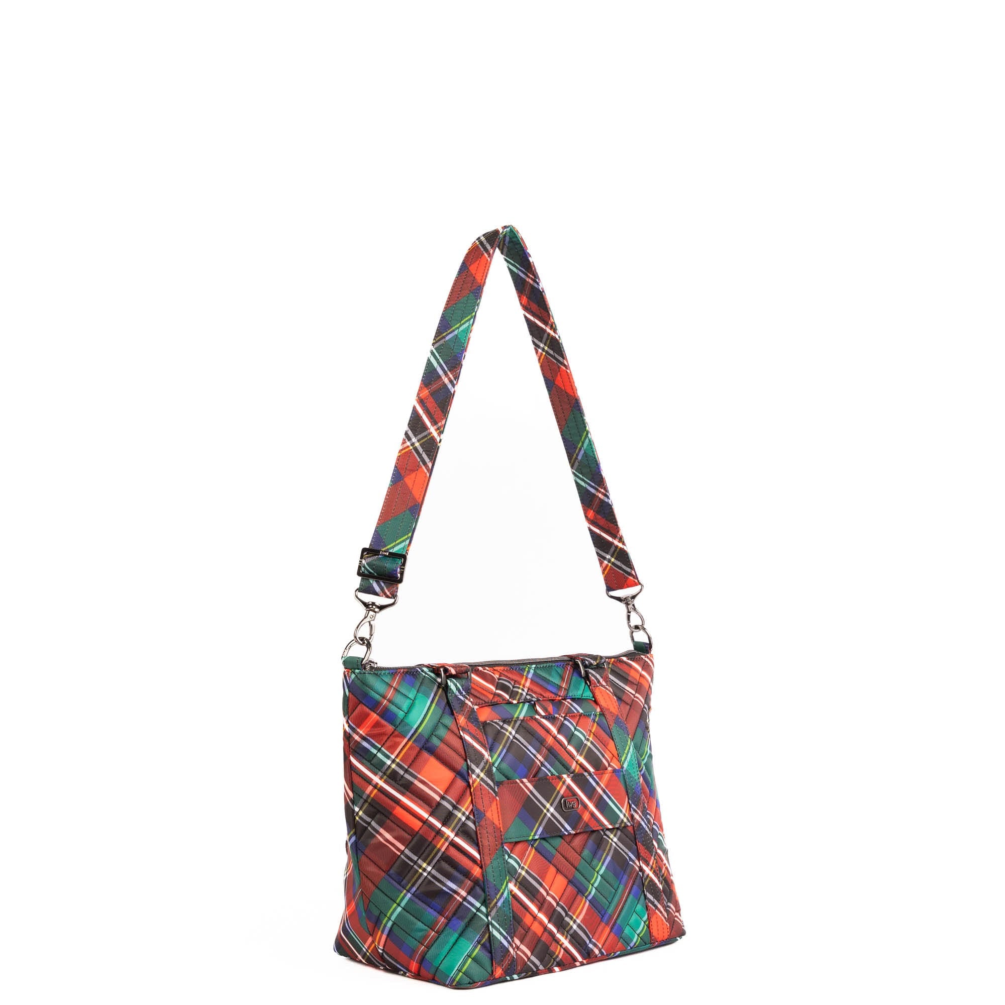 Catamaran Tote Bag & Removable Pouch - TARTAIN PLAID - 25496_Catamaran_TartanPlaid_Angle_05