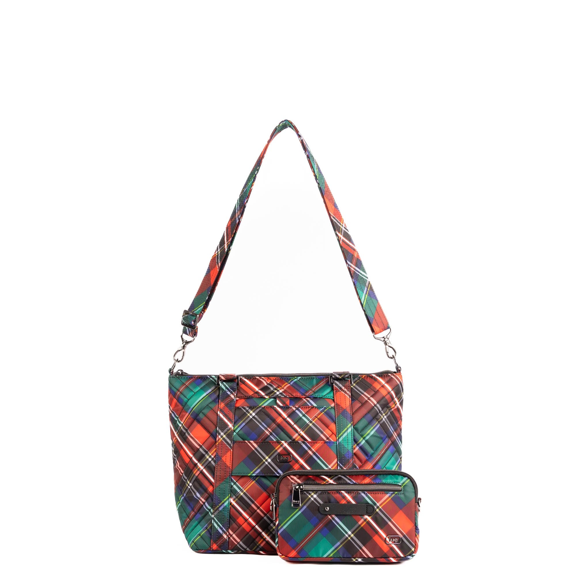 Catamaran Tote Bag & Removable Pouch - TARTAIN PLAID - 25496_Catamaran_TartanPlaid_Angle_10