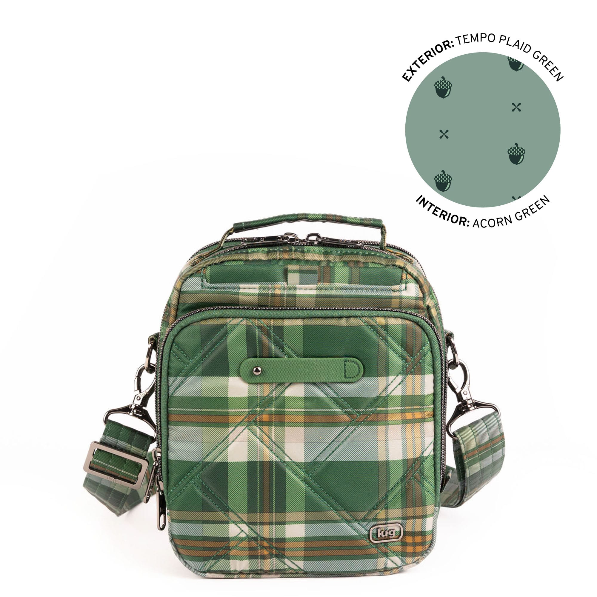Skeeter Bridge Convertible Crossbody - TEMPO PLAID GREEN - 25501_SkeeterBridge_TempoPlaidGreen_Angle_01
