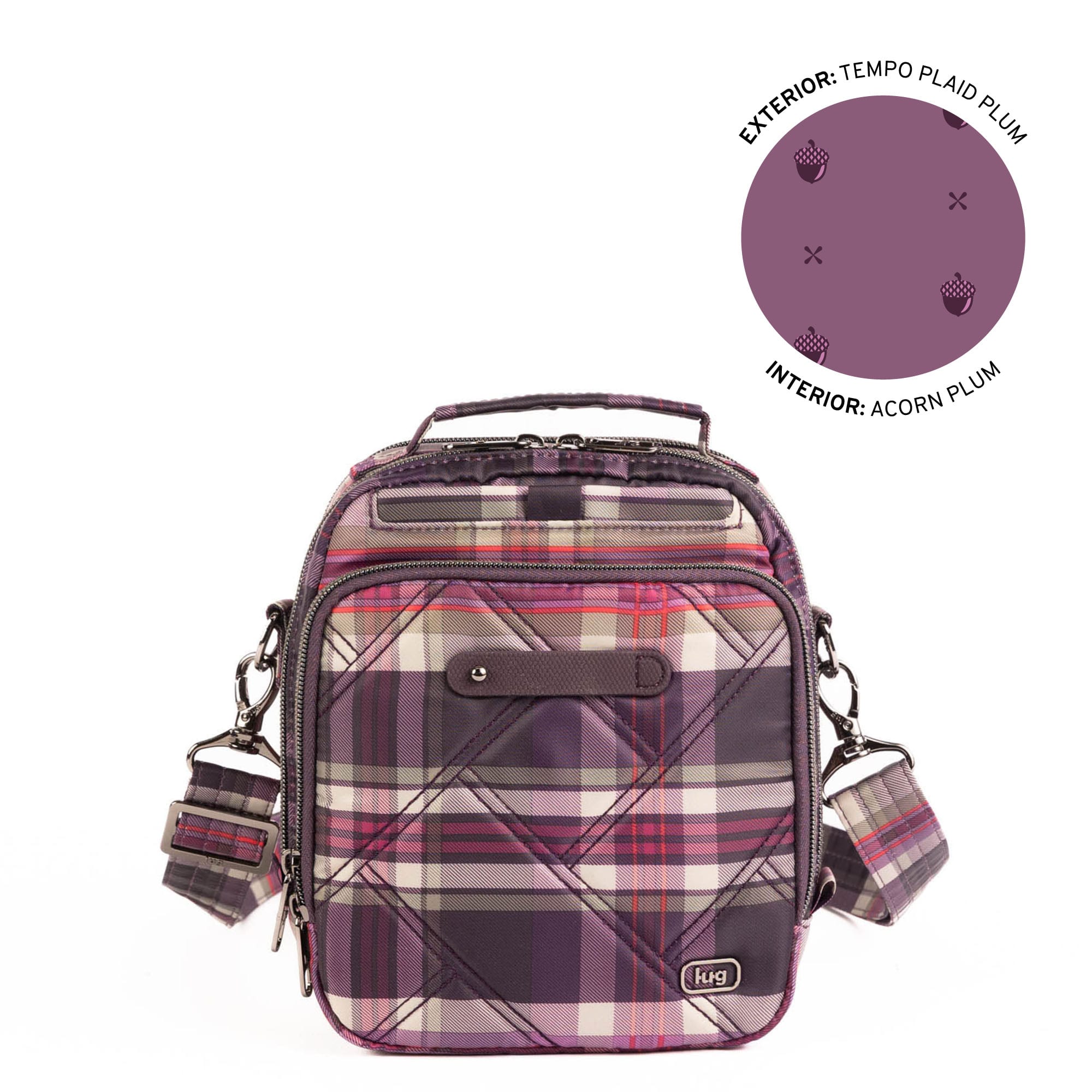 Skeeter Bridge Convertible Crossbody - TEMPO PLAID PLUM - 25502_SkeeterBridge_TempoPlaidPlum_Angle_01