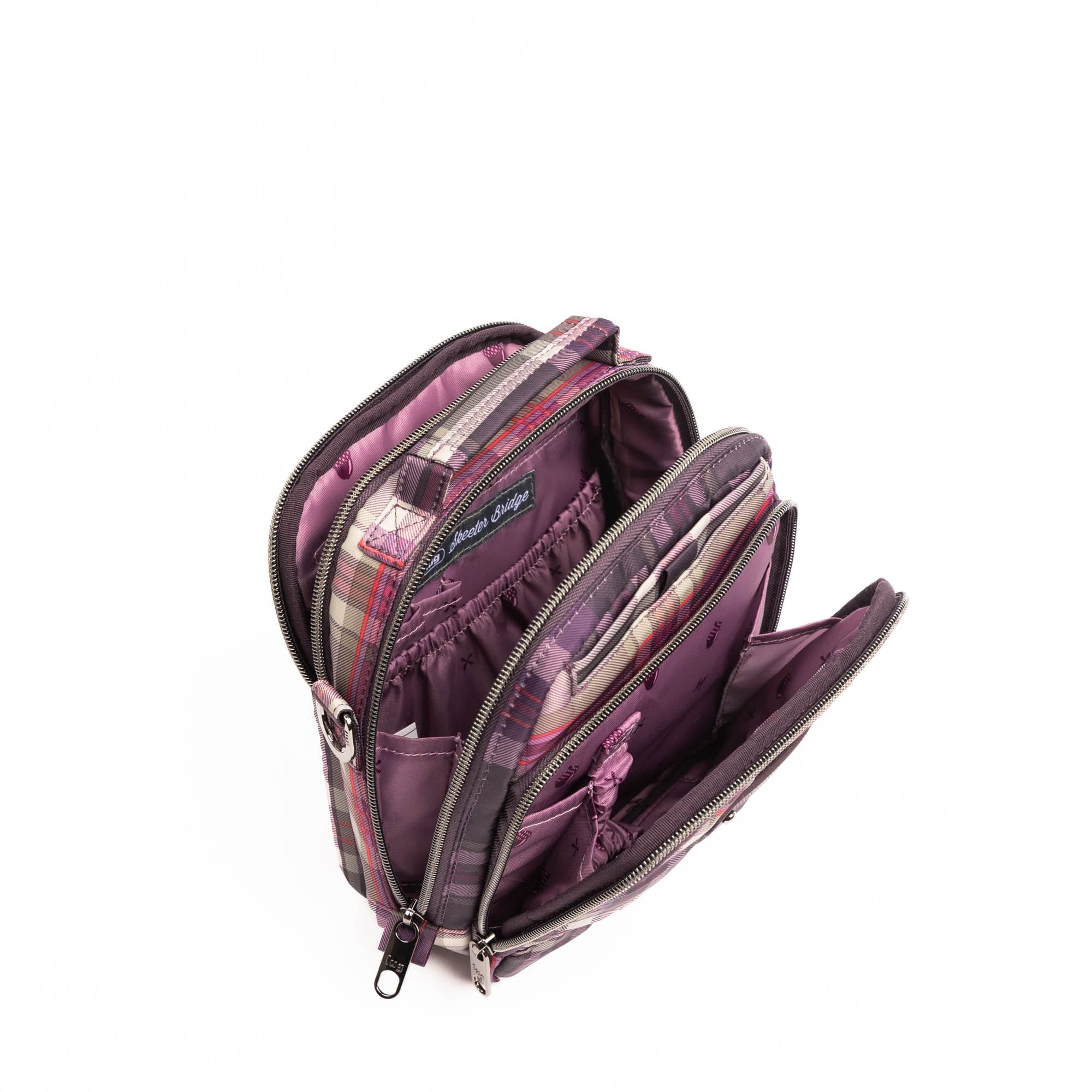 Skeeter Bridge Convertible Crossbody - TEMPO PLAID PLUM - 25502_SkeeterBridge_TempoPlaidPlum_Angle_05