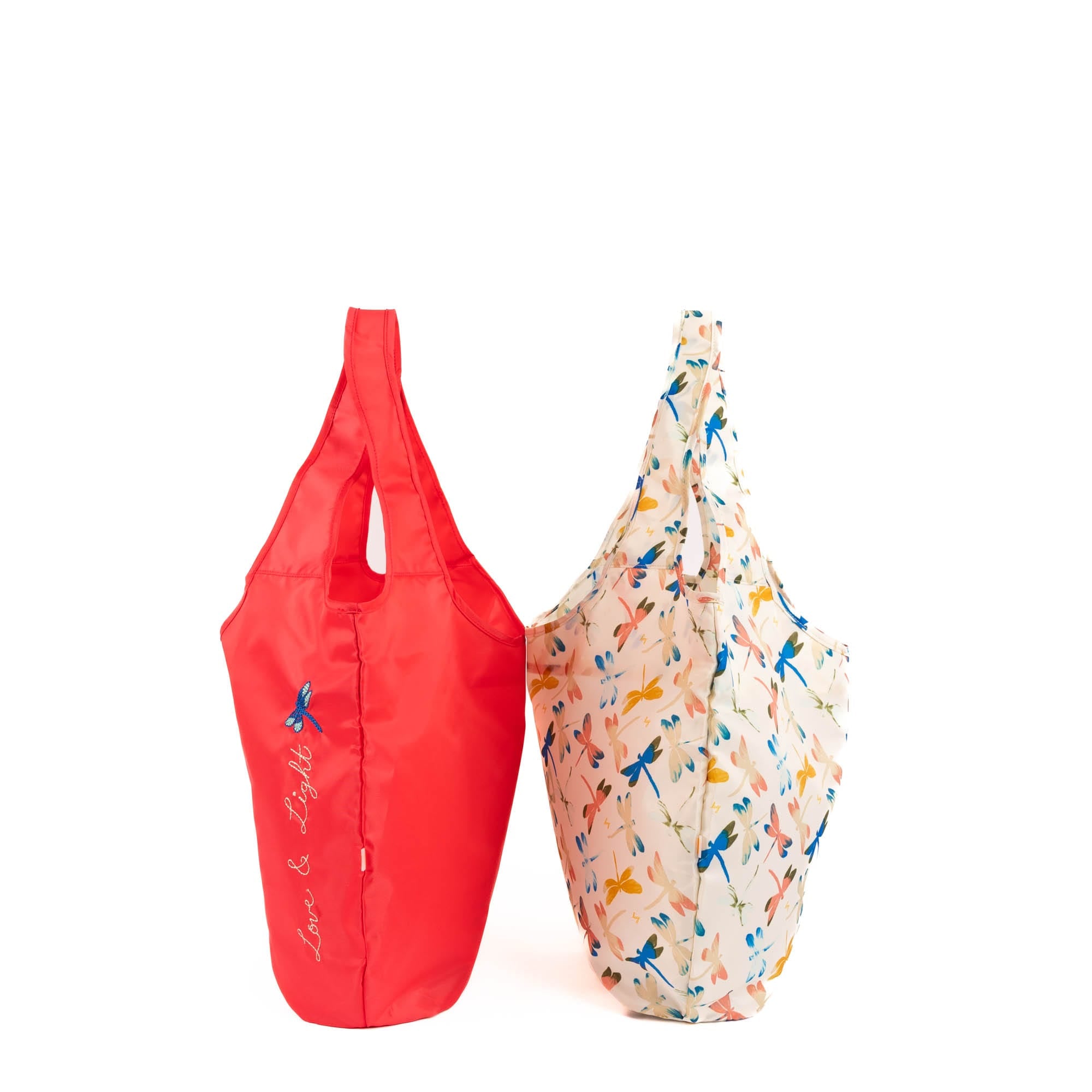 Eco Shopper Set of 2 with Embroidery - LOVE & LIGHT - 25516_EcoShopper2PC_LoveAndLight_Angle_03