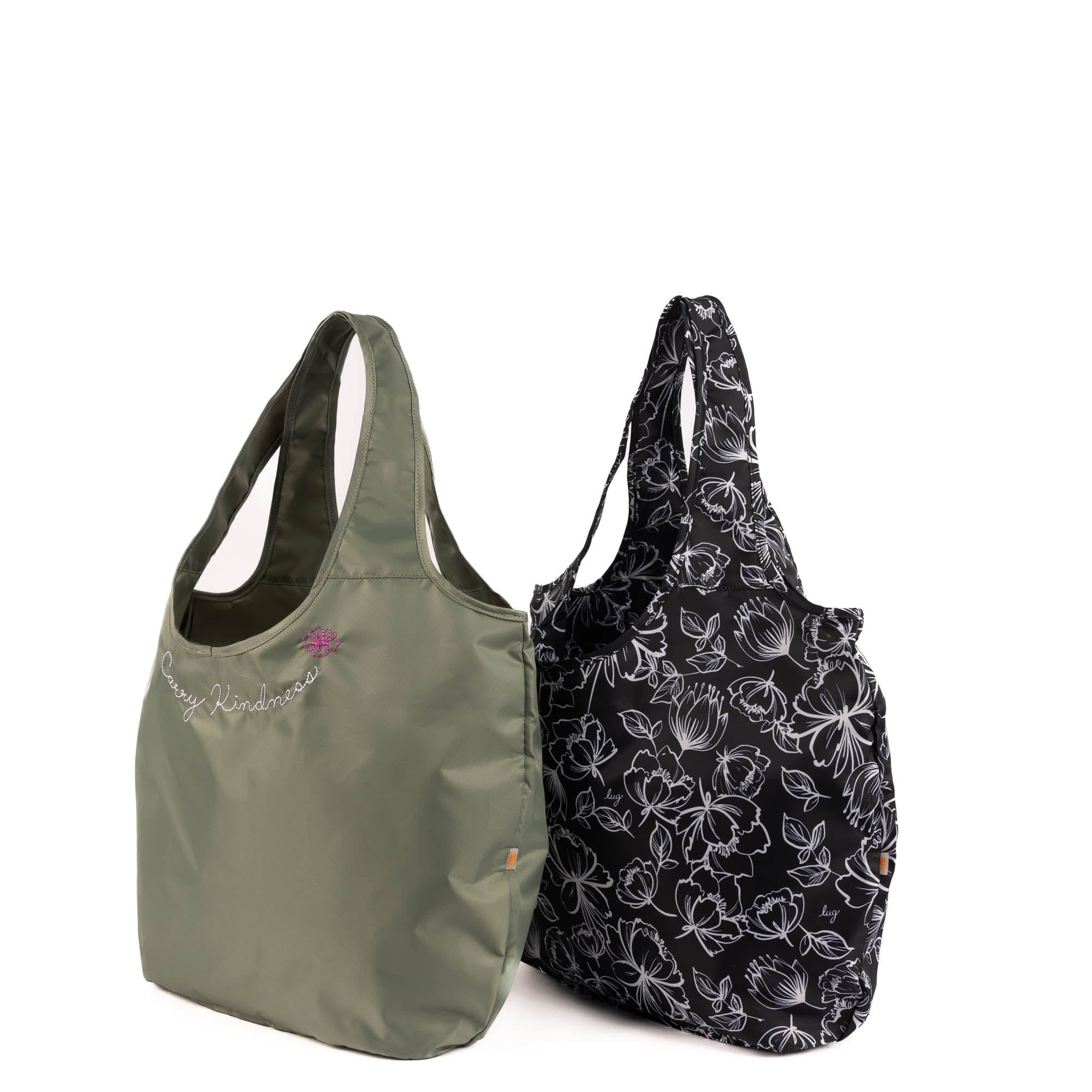 Eco Shopper Set of 2 with Embroidery - CARRY KINDNESS - 25517_EcoShopper2PC_CarryKindness_Angle_02