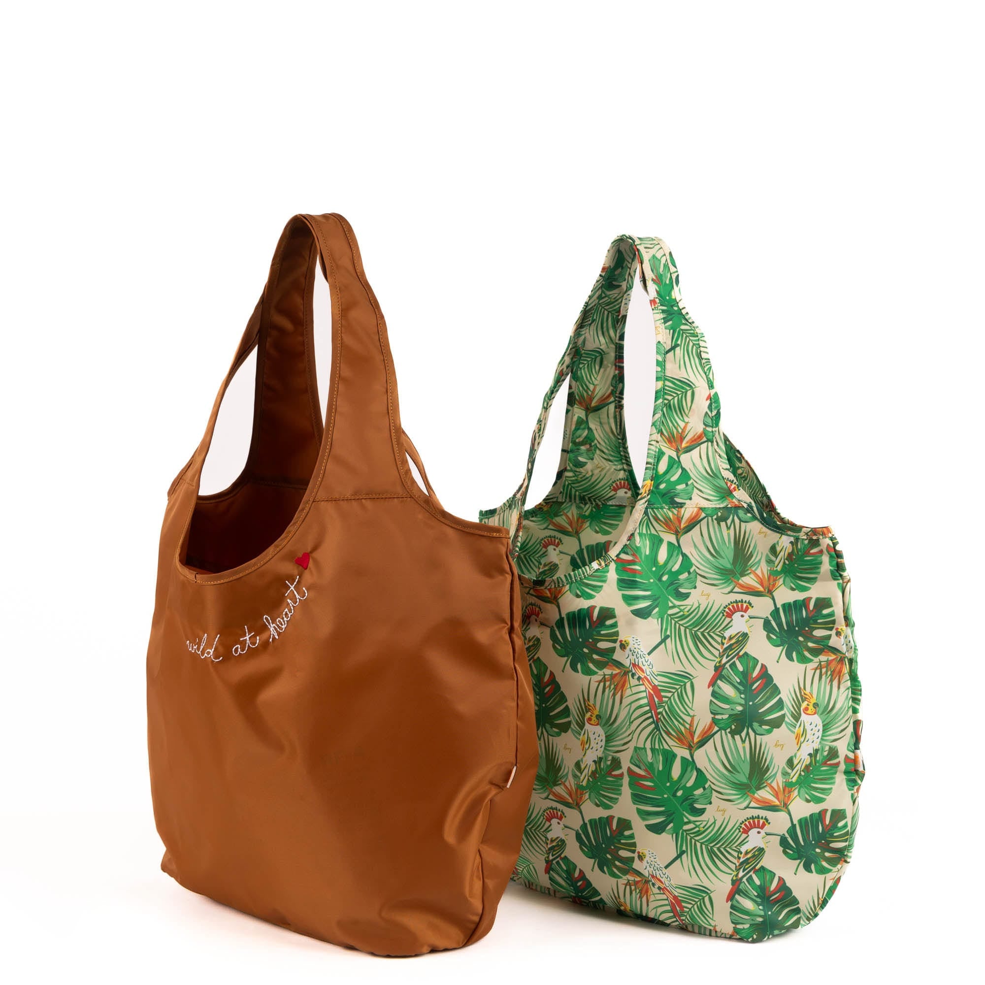 Eco Shopper Set of 2 with Embroidery - WILD AT HEART - 25518_EcoShopper2PC_WildAtHeart_Angle_02