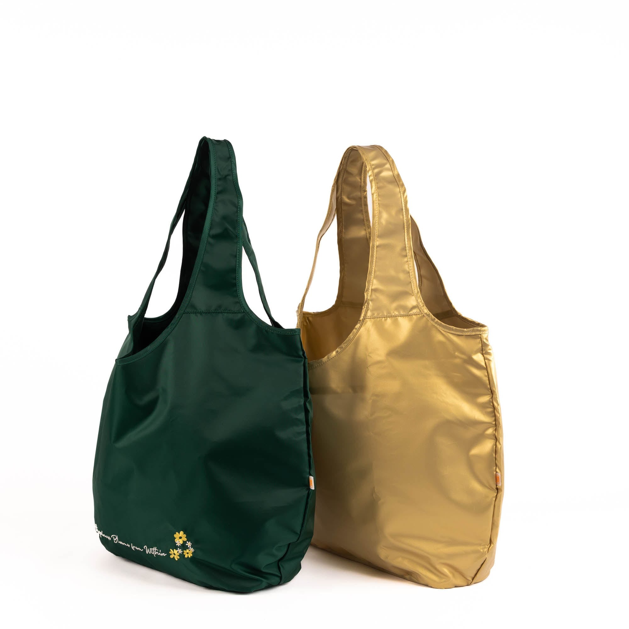 Eco Shopper Set of 2 with Embroidery - HAPPINESS BLOOM - 25519_EcoShopper2PC_HappinessBlooms_Angle_02