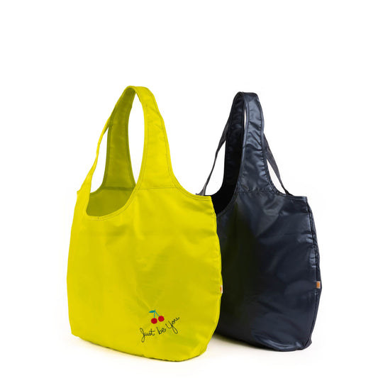 Eco Shopper Set of 2 with Embroidery - JUST BE YOU - 25522_EcoShopper2PC_JustBeYou_Angle_02