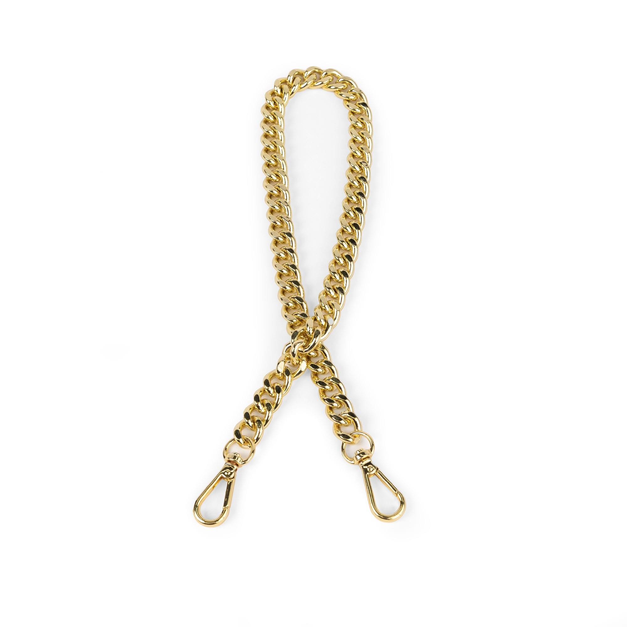 Railrun Short Metal Shoulder Strap - GOLD - 25525_Railrun_Gold_Angle_01