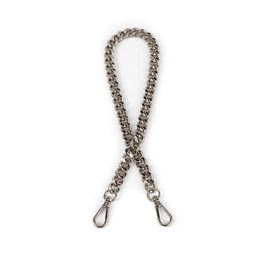 Railrun Short Metal Shoulder Strap - SILVER - 25526_Railrun_Silver_Angle_01