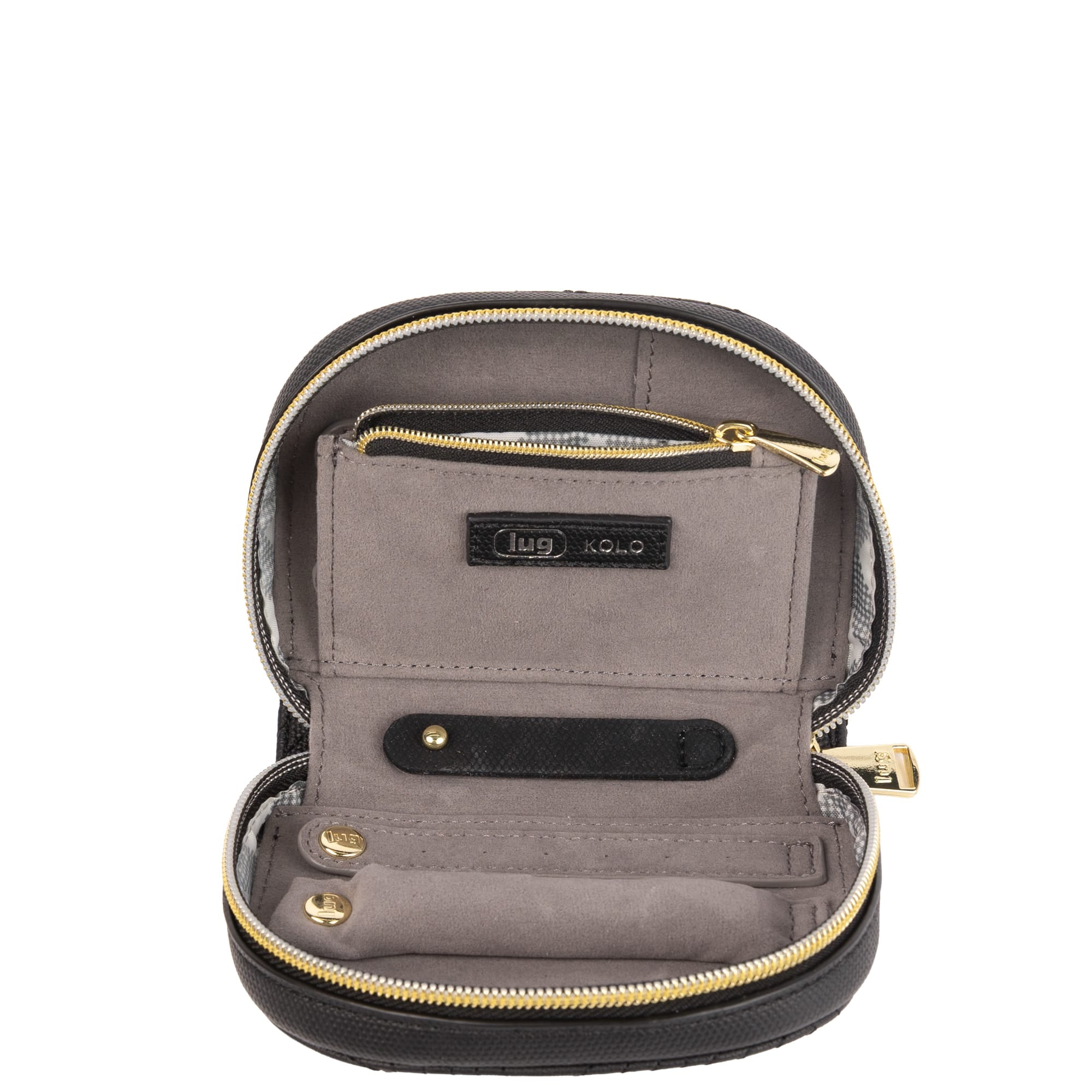 Kolo Mini Jewelry Matte Luxe VL Pouch with Charm Bar - BLACK - 25544_KoloML_Black_Angle_05
