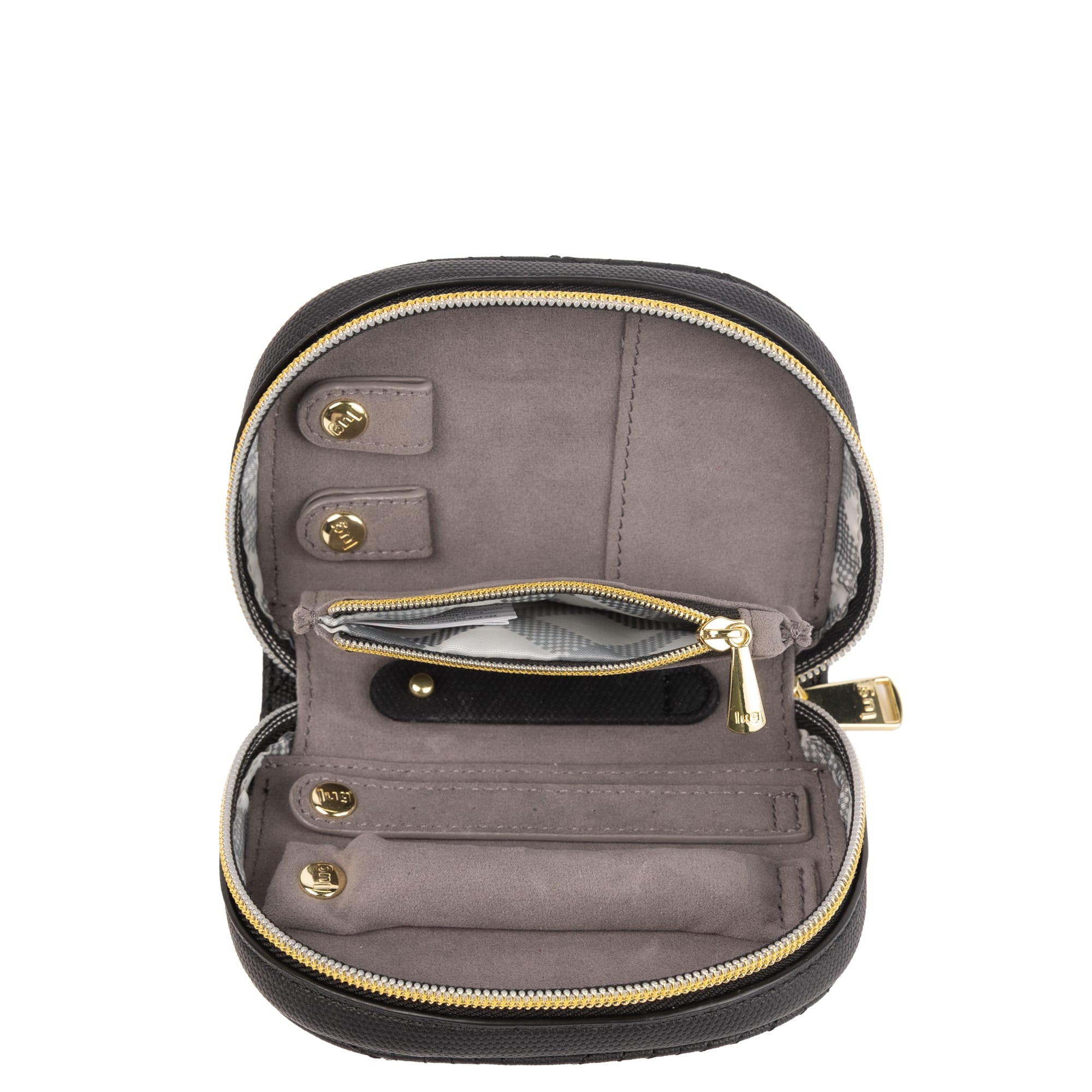 Kolo Mini Jewelry Matte Luxe VL Pouch with Charm Bar - BLACK - 25544_KoloML_Black_Angle_06
