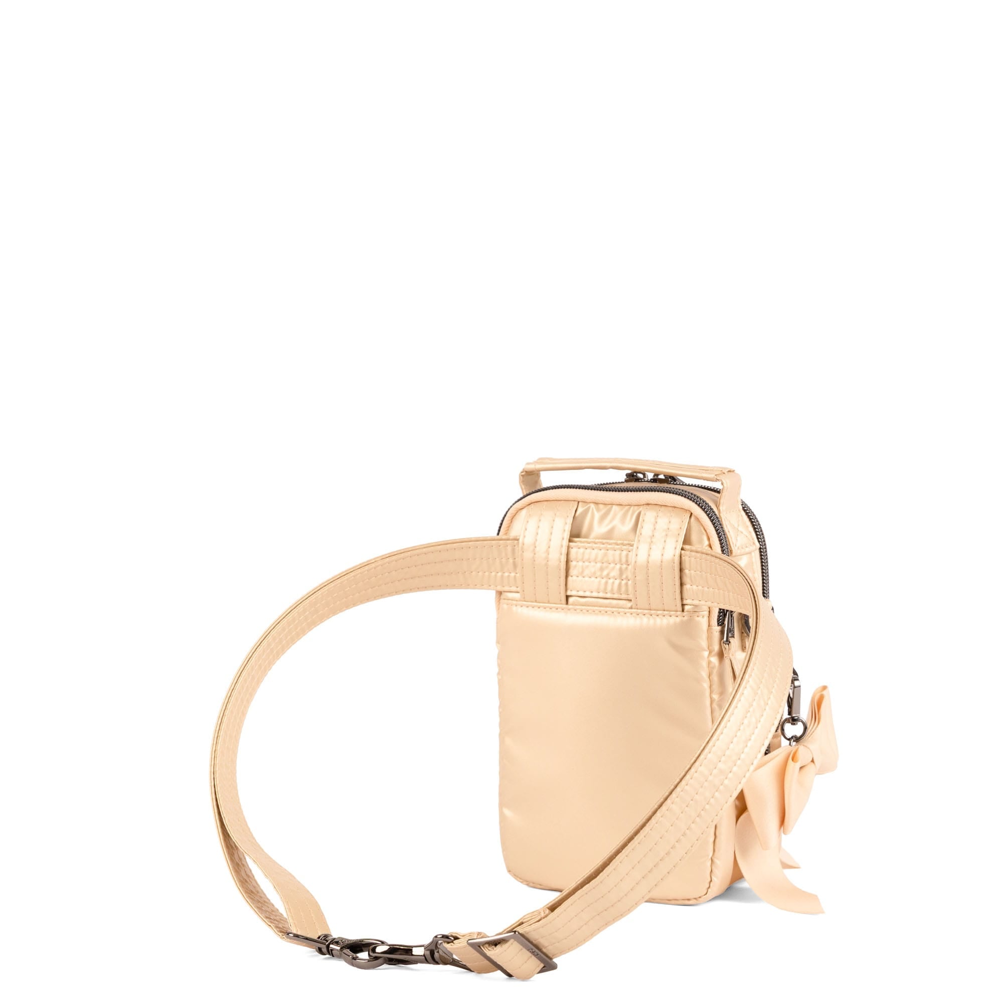 Skeeter Mini Bridge Love Convertible Crossbody with Bow - METALLIC ROSE GOLD - 25561_SkeeterMiniBridgeLoveWithBowPuller_MetallicRoseGold_Angle_05