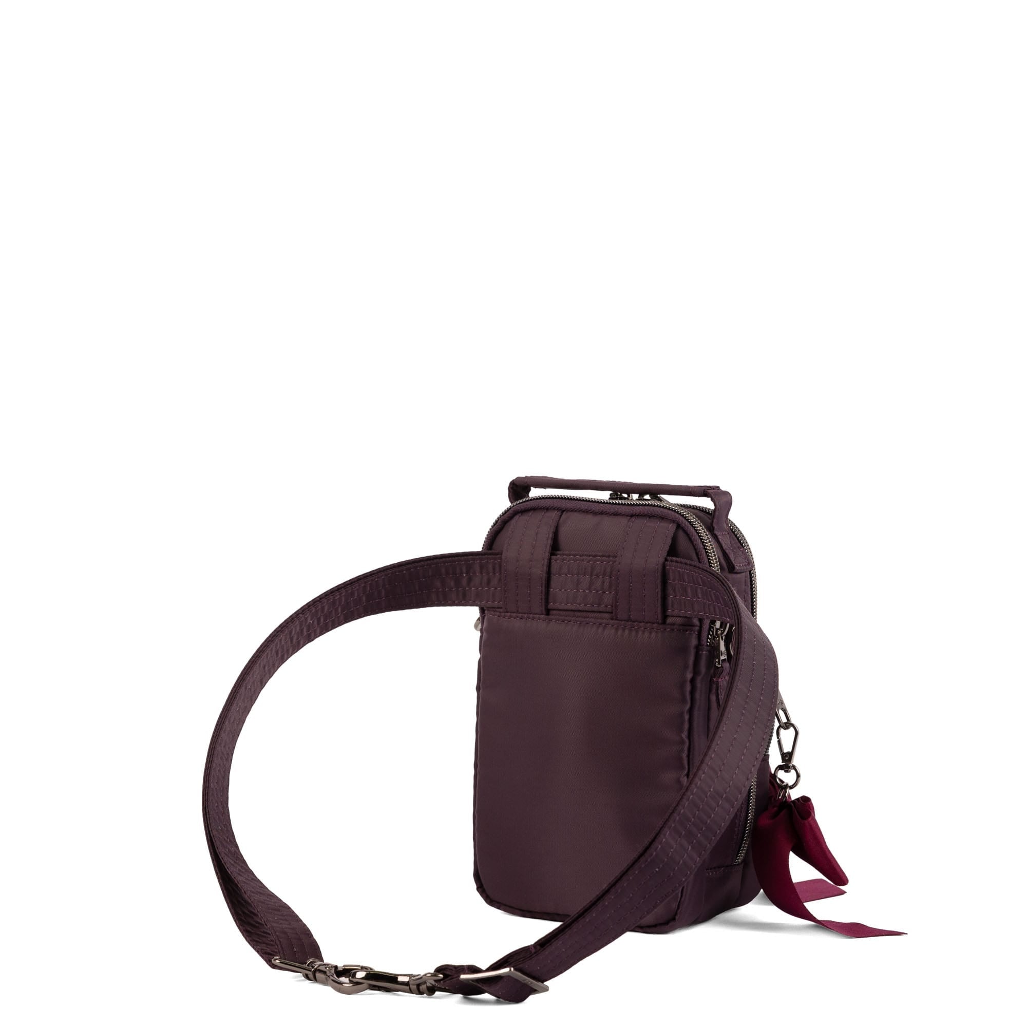 Skeeter Mini Bridge Love Convertible Crossbody with Bow - PLUM - 25562_SkeeterMiniBridgeLoveWithBowPuller_Plum_Angle_05