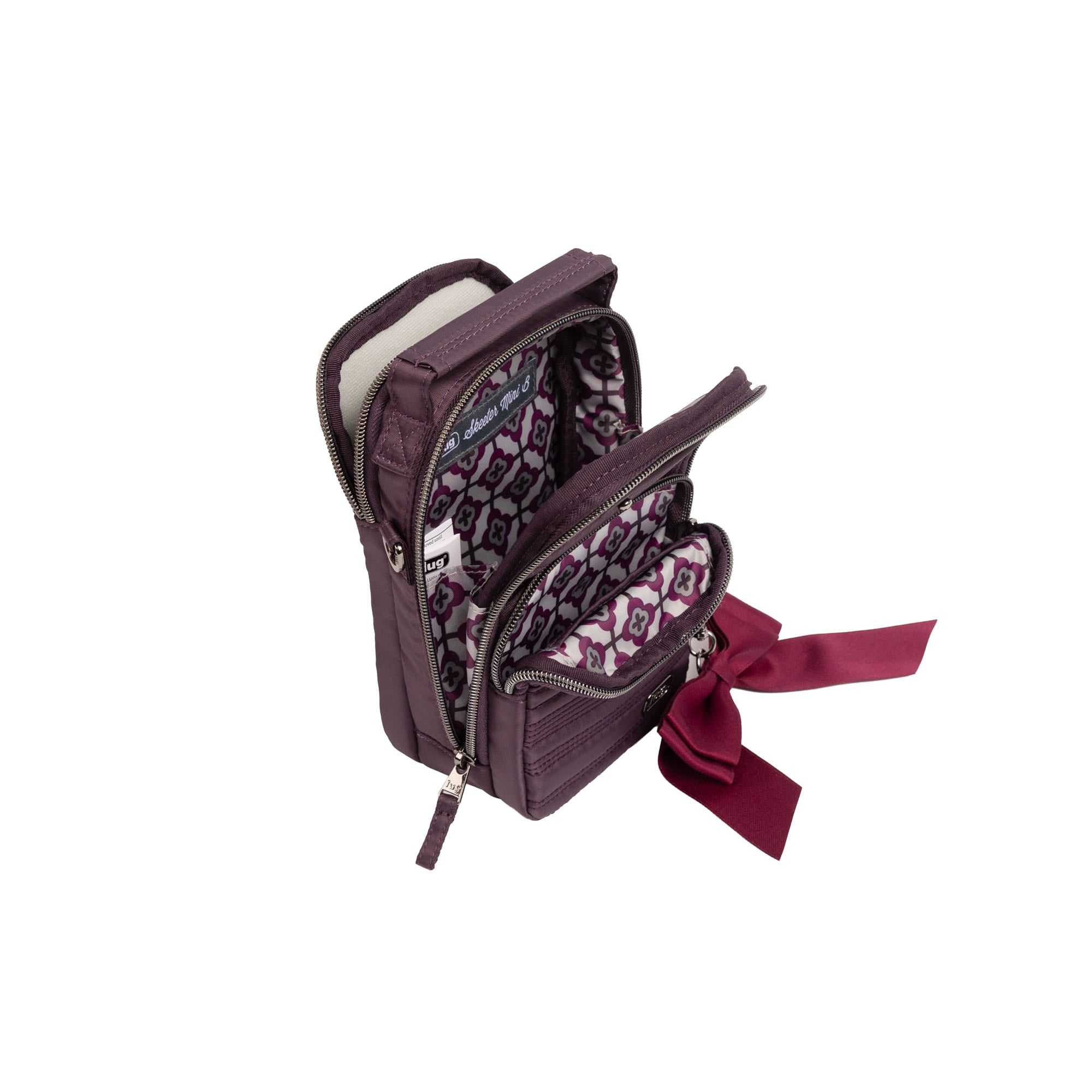 Skeeter Mini Bridge Love Convertible Crossbody with Bow - PLUM - 25562_SkeeterMiniBridgeLoveWithBowPuller_Plum_Angle_06